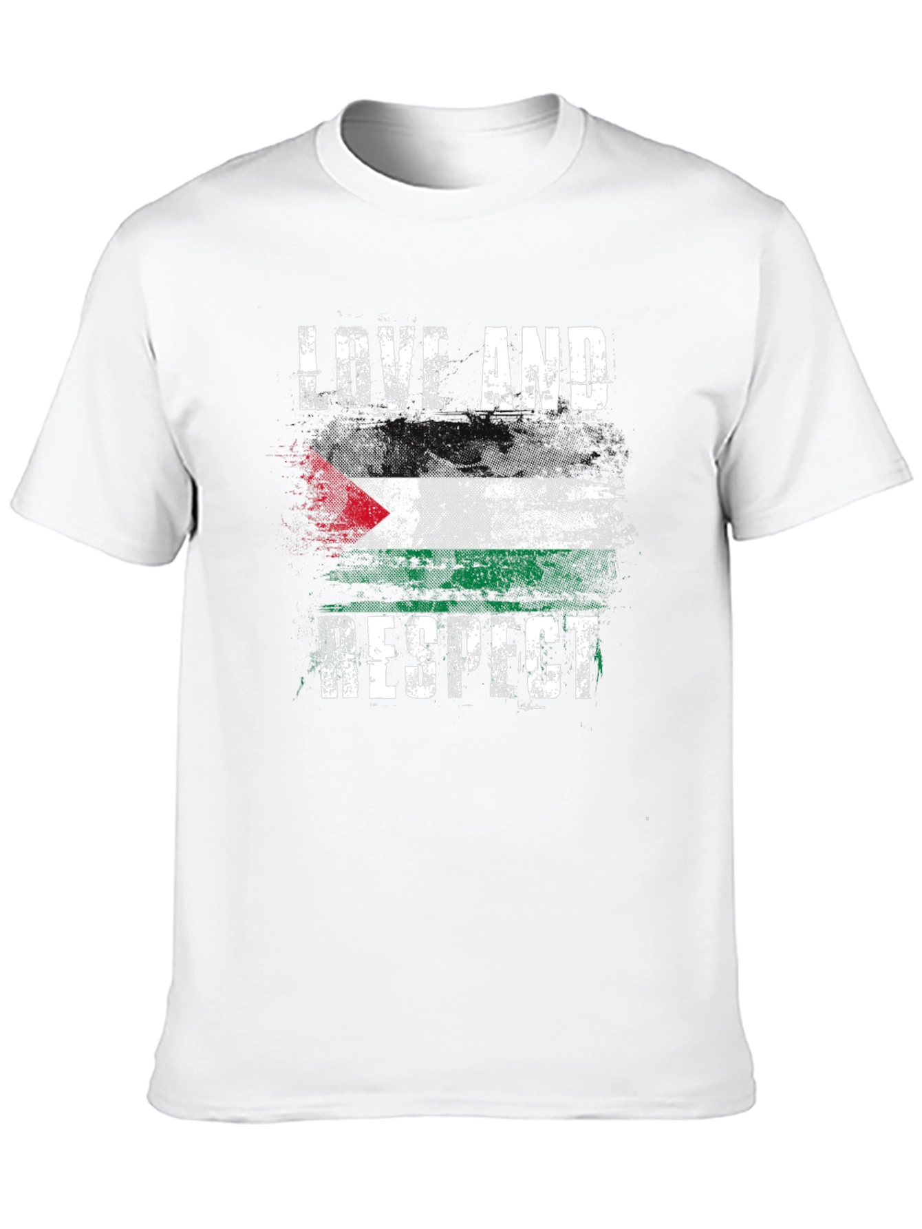 Love and Respect Palestine Flag Graphic T-Shirt