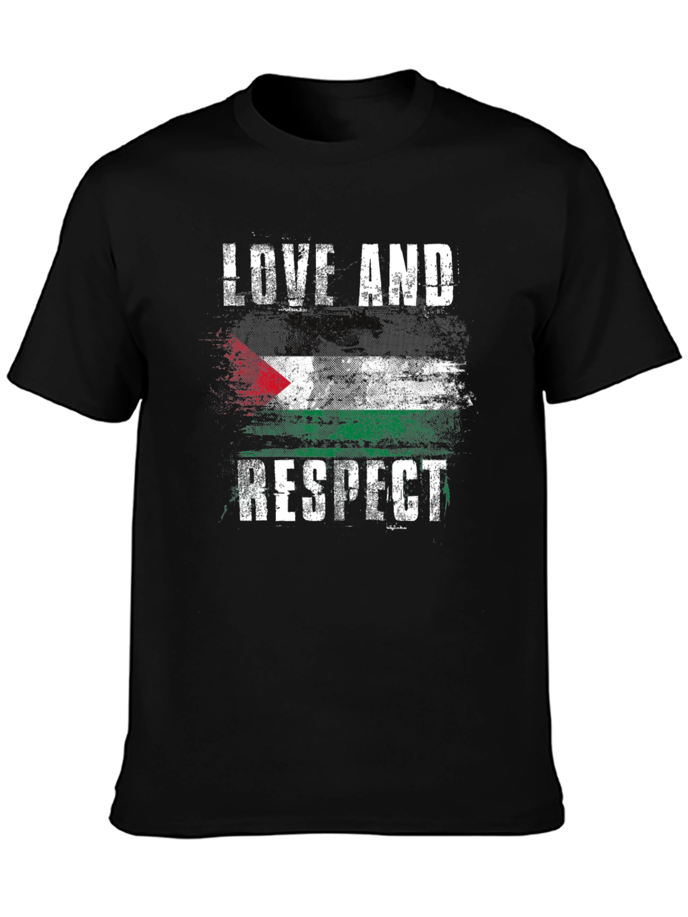 Love and Respect Palestine Flag Graphic T-Shirt