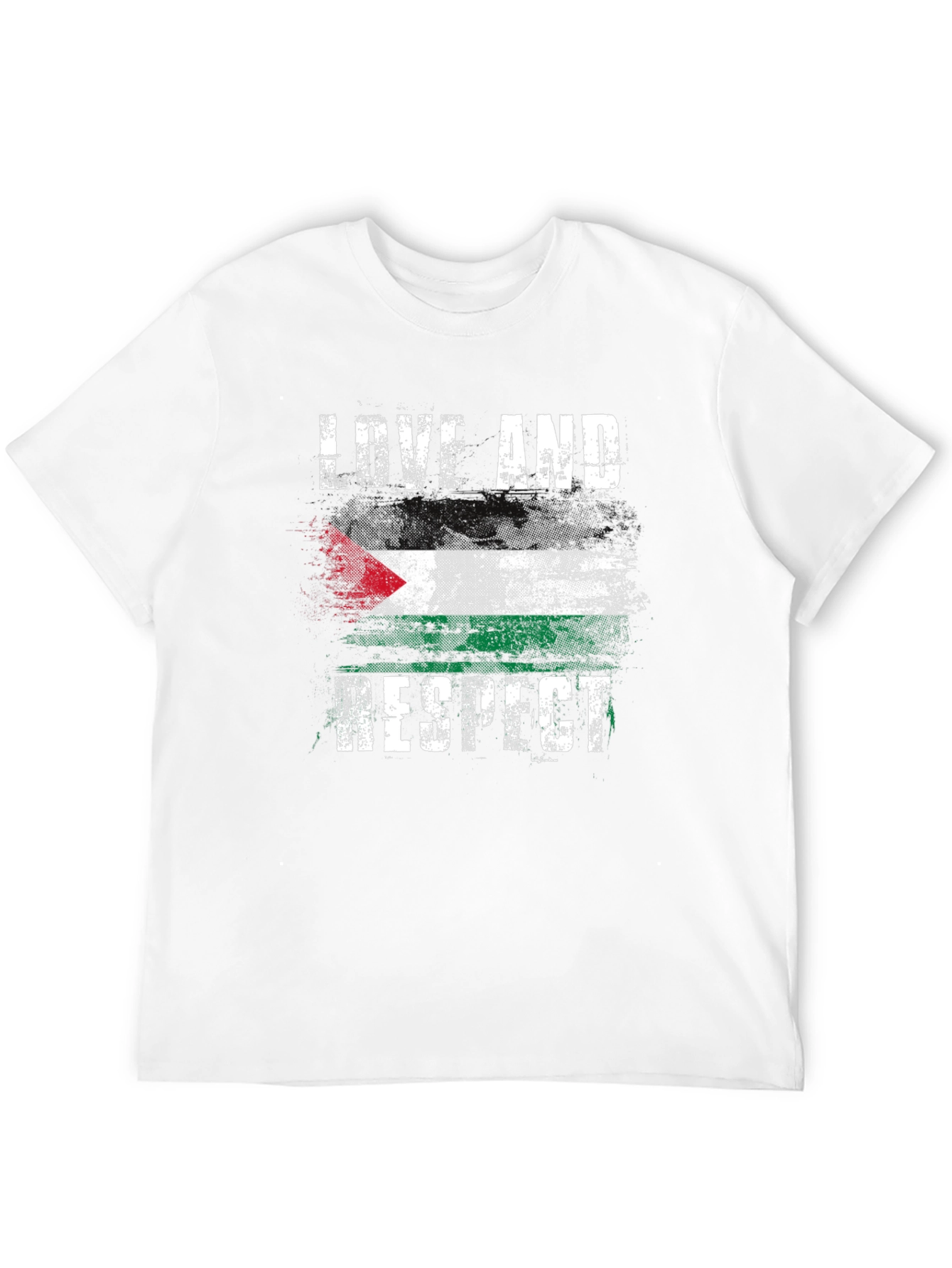 Love and Respect Palestine Flag Graphic T-Shirt