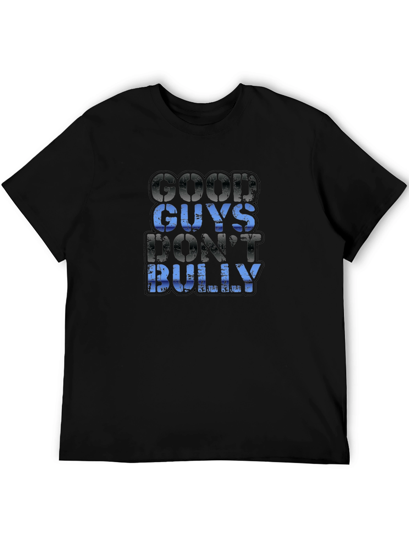 Good Guys Dont Bully Black Graphic Tee
