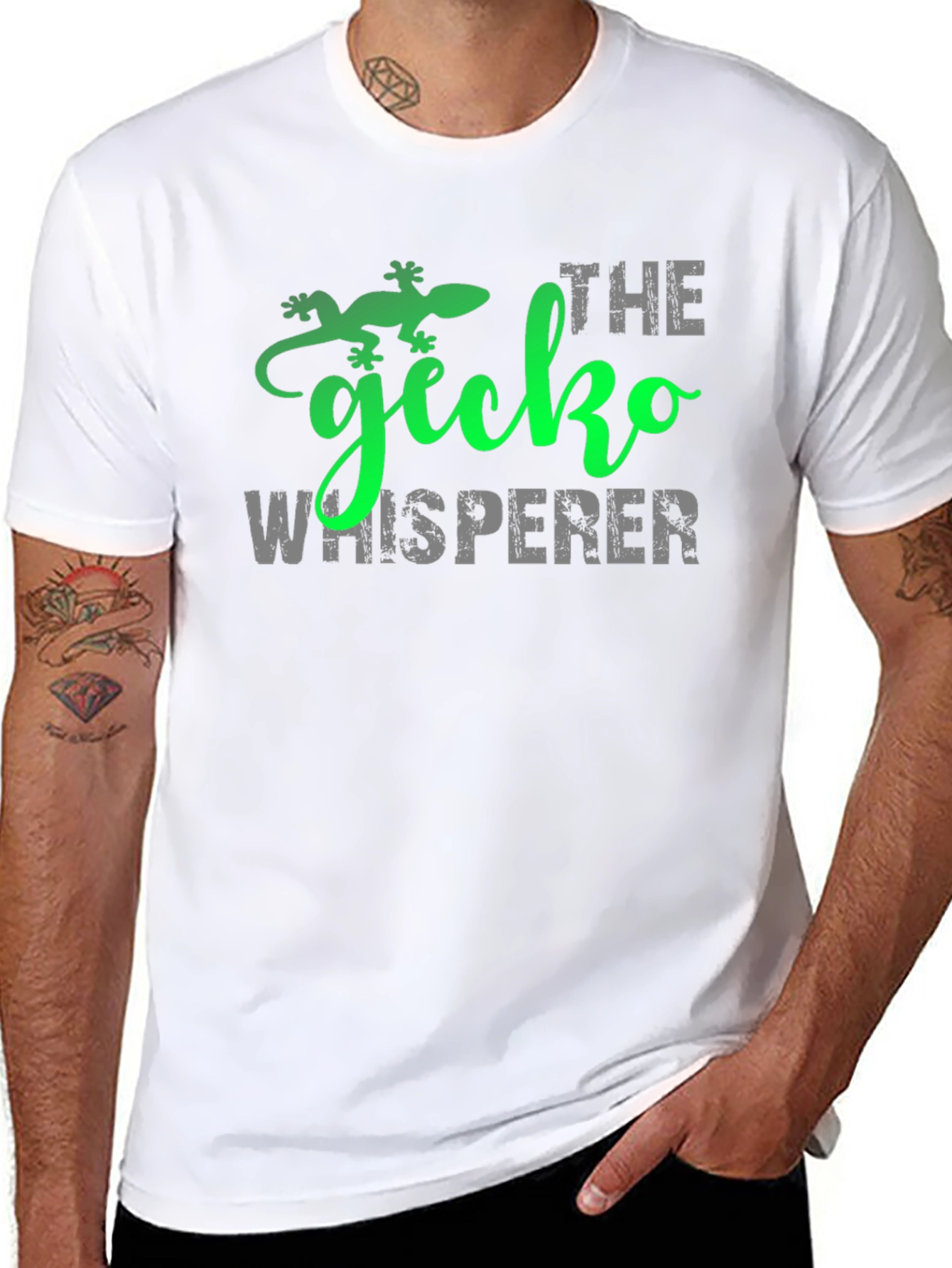 Gecko Whisperer Graphic Tee - Unique Animal Lover Gift