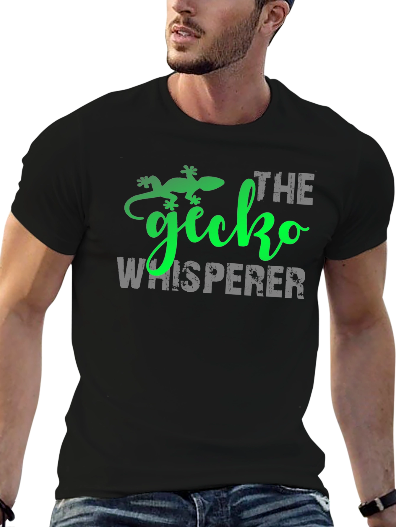 Gecko Whisperer Graphic Tee - Unique Animal Lover Gift