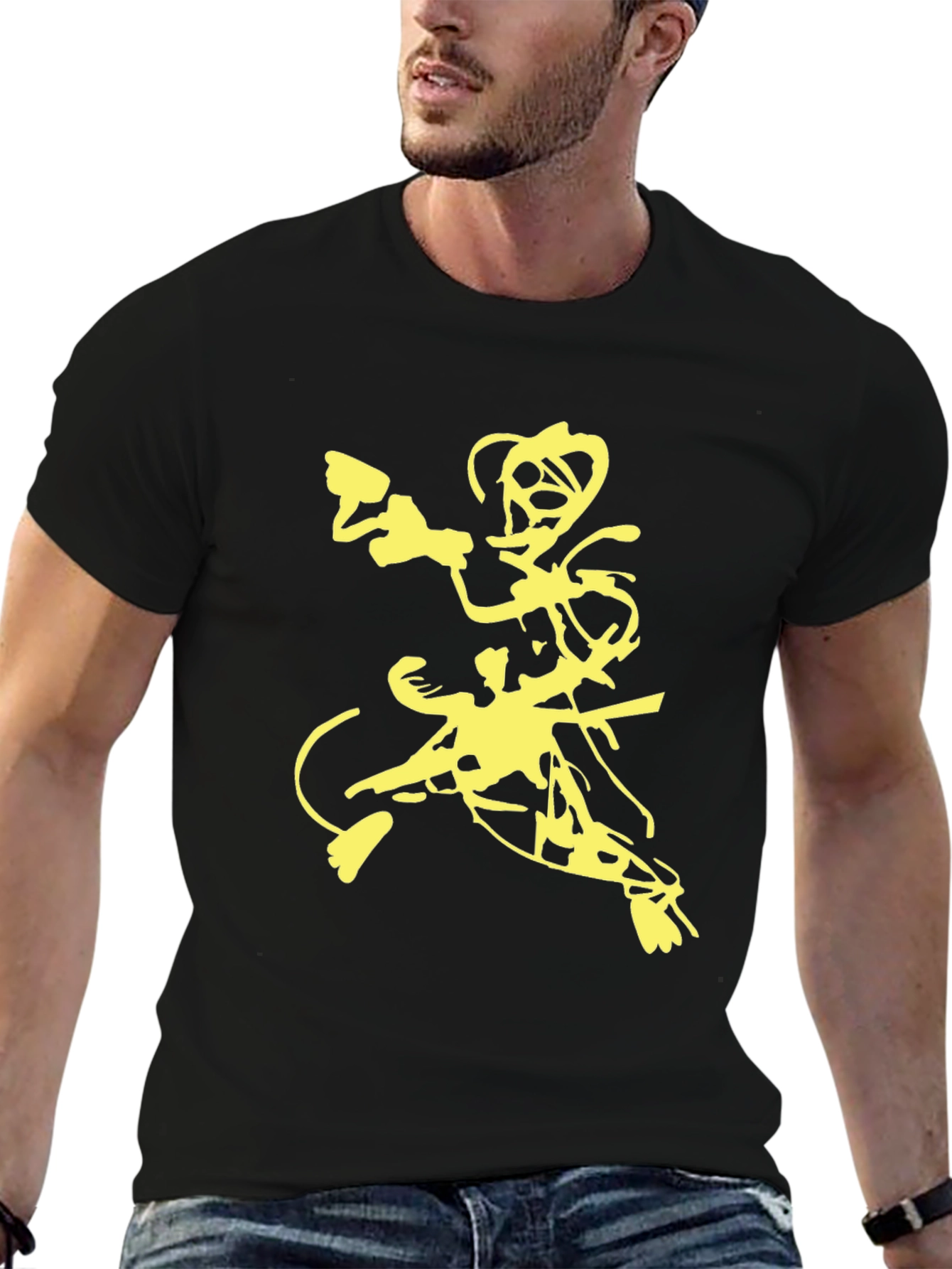 Abstract Graphic Print Tee - Modern Streetwear Style