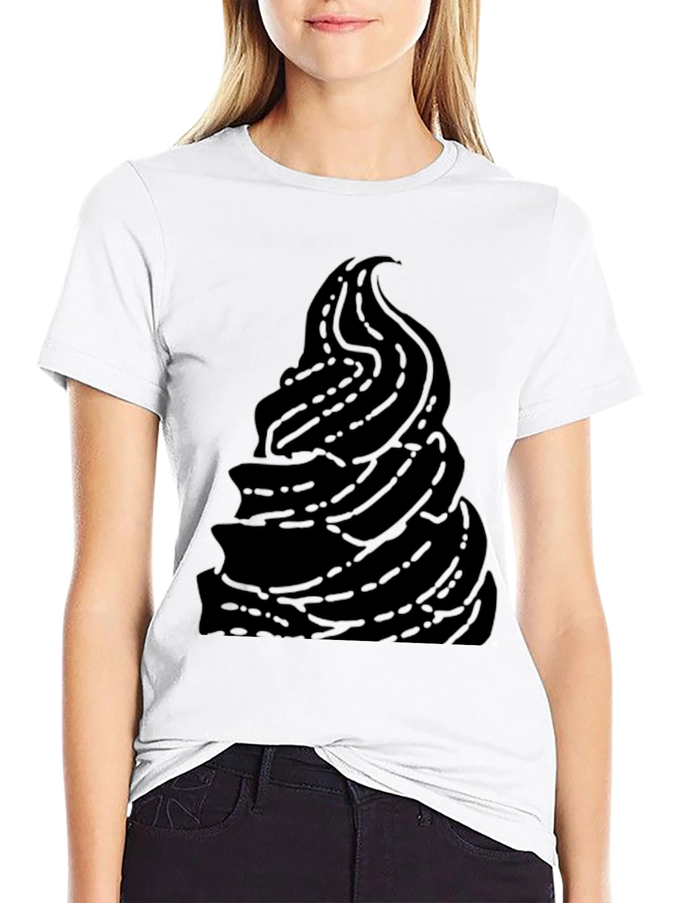 Unique Black Ice Cream Graphic T-Shirt