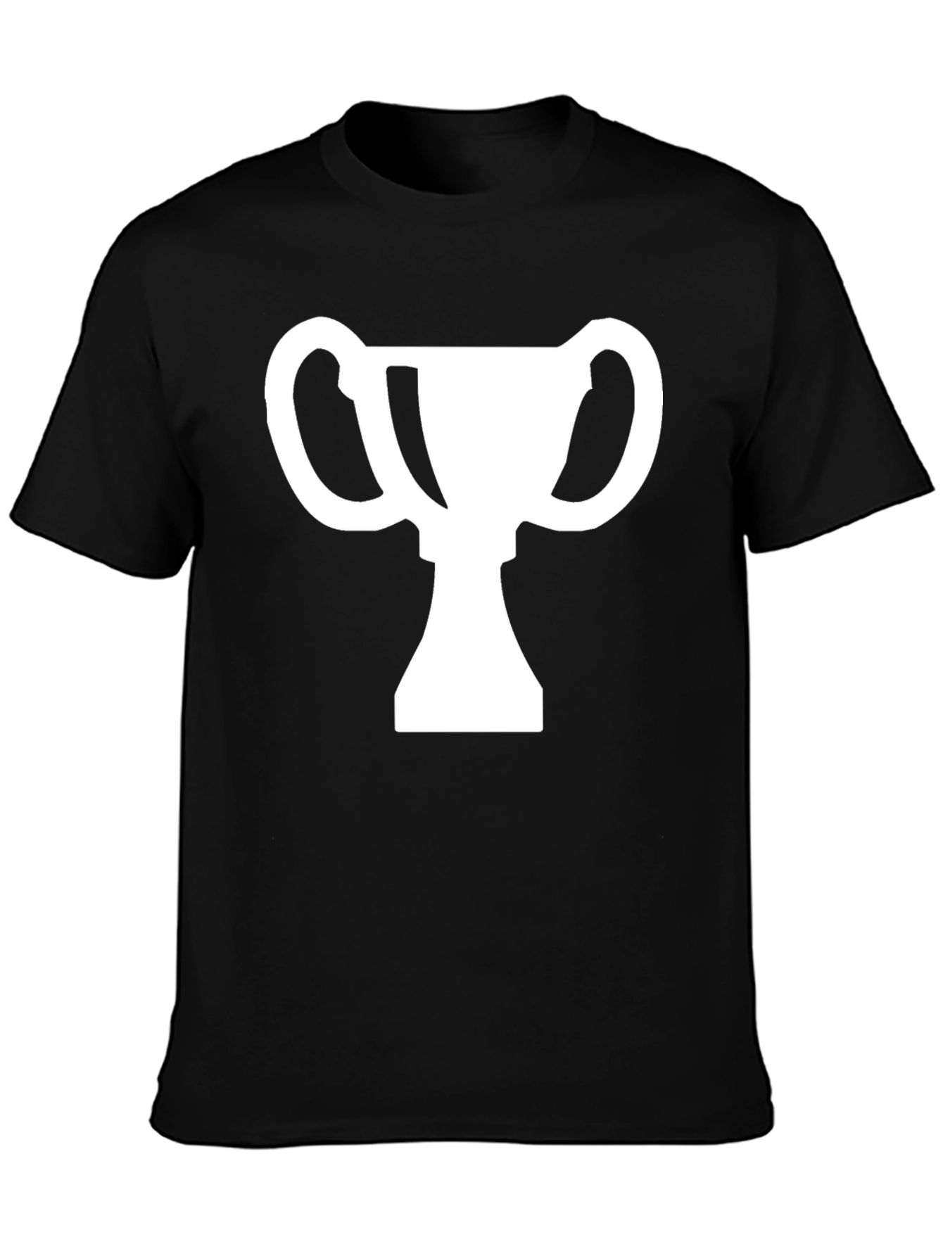 Trophy Graphic Tee - Black Cotton Blend T-Shirt