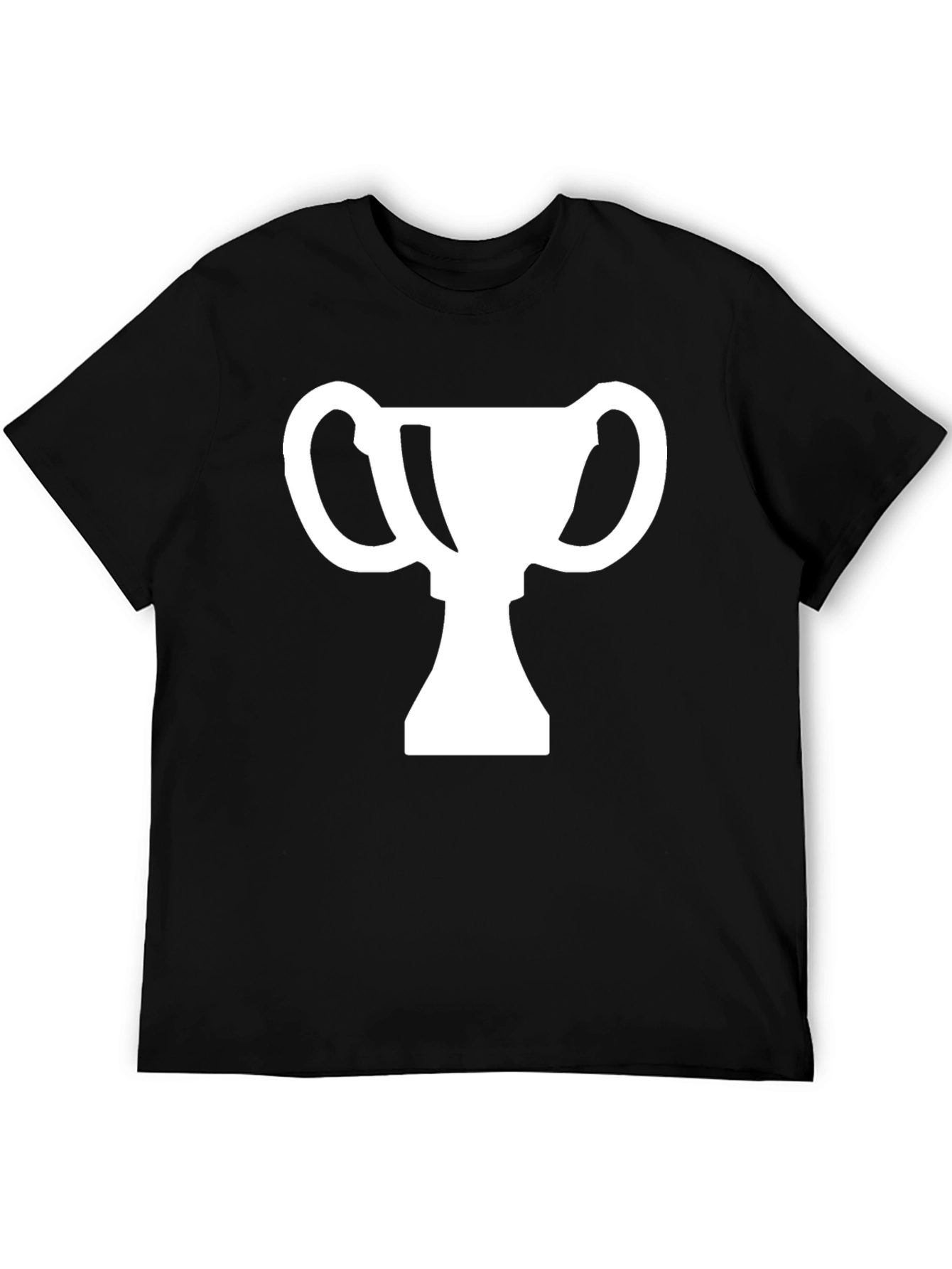 Trophy Graphic Tee - Black Cotton Blend T-Shirt