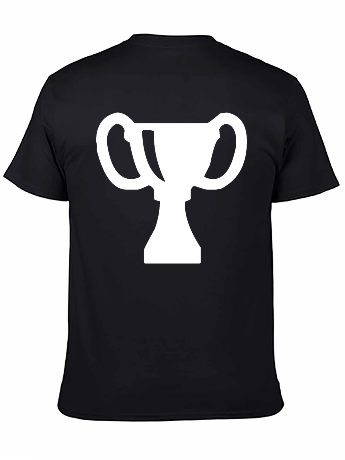 Trophy Graphic Tee - Black Cotton Blend T-Shirt