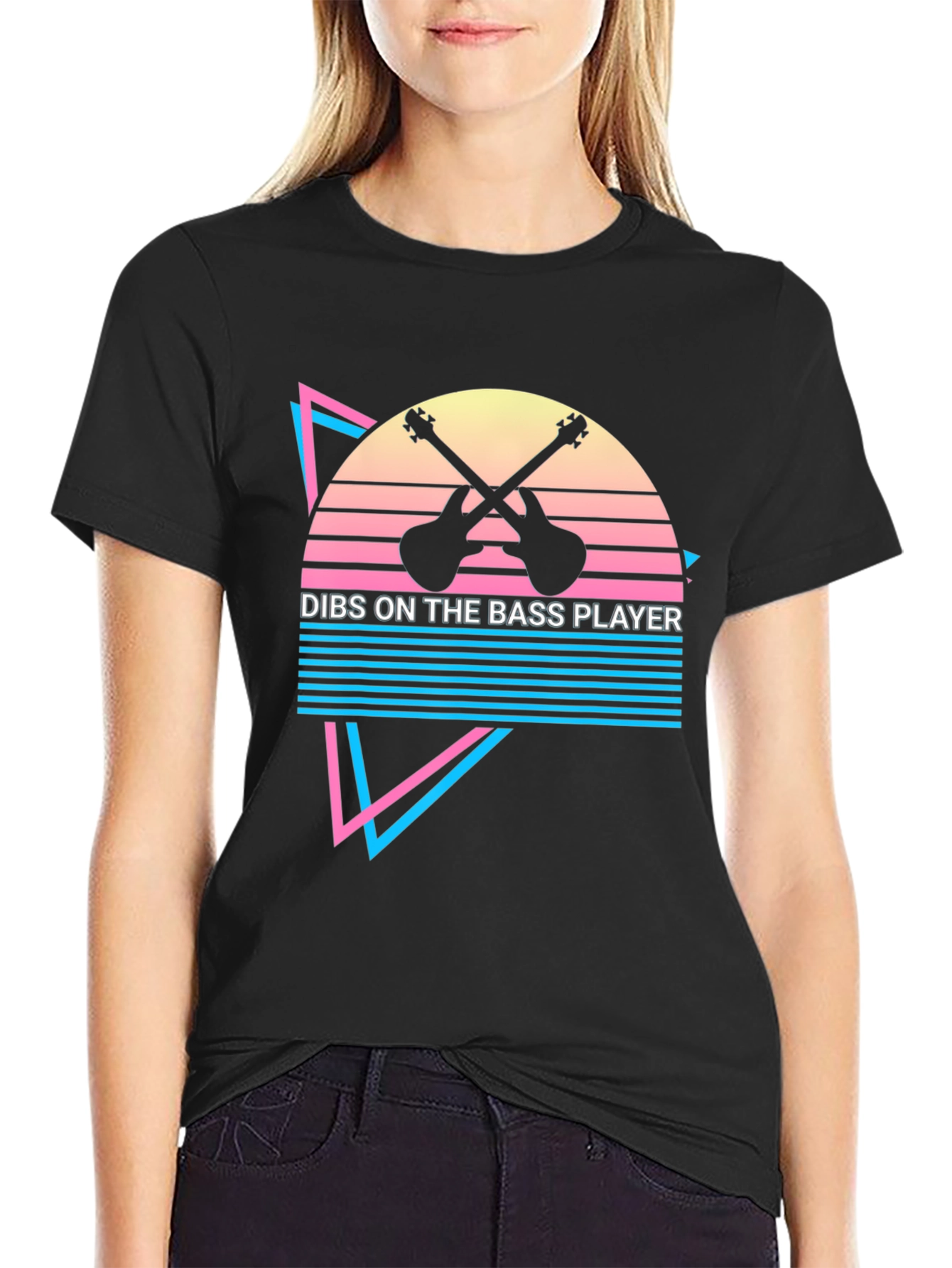 Dibs on the Bass Player Black Graphic Tee