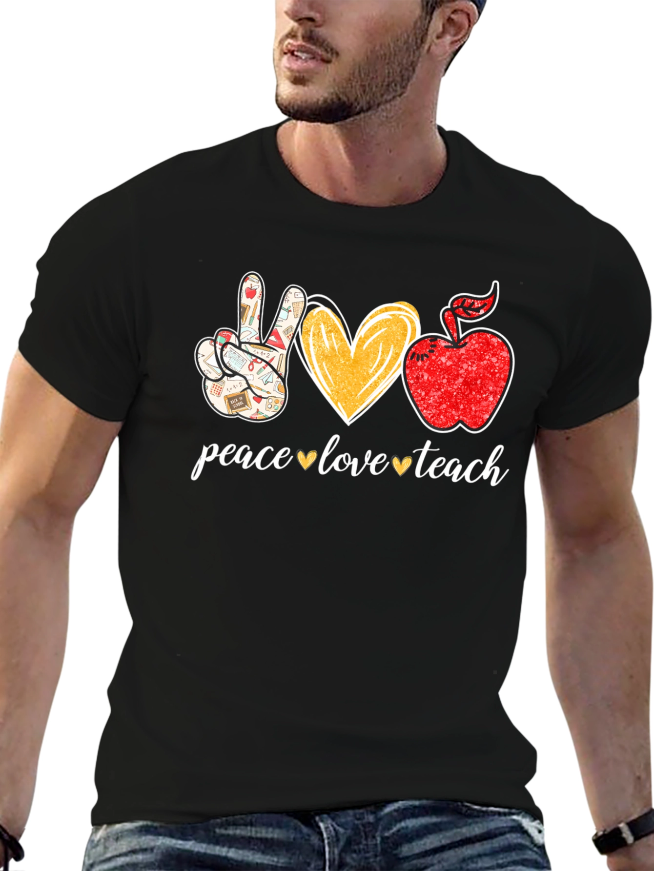 Peace Love Teach Graphic Tee