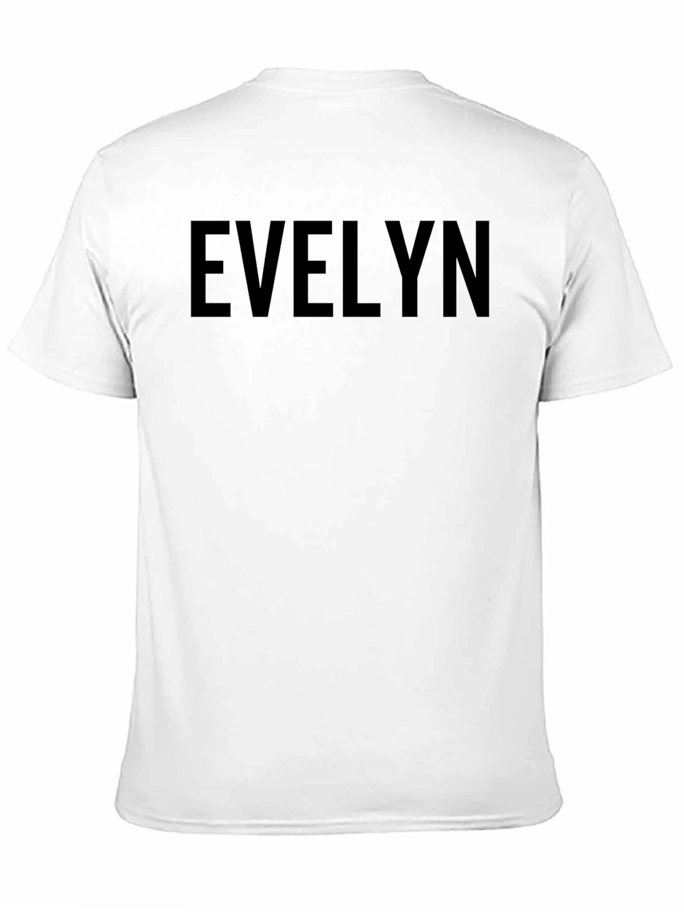 EVELYN Text Graphic Black T-Shirt Casual Top