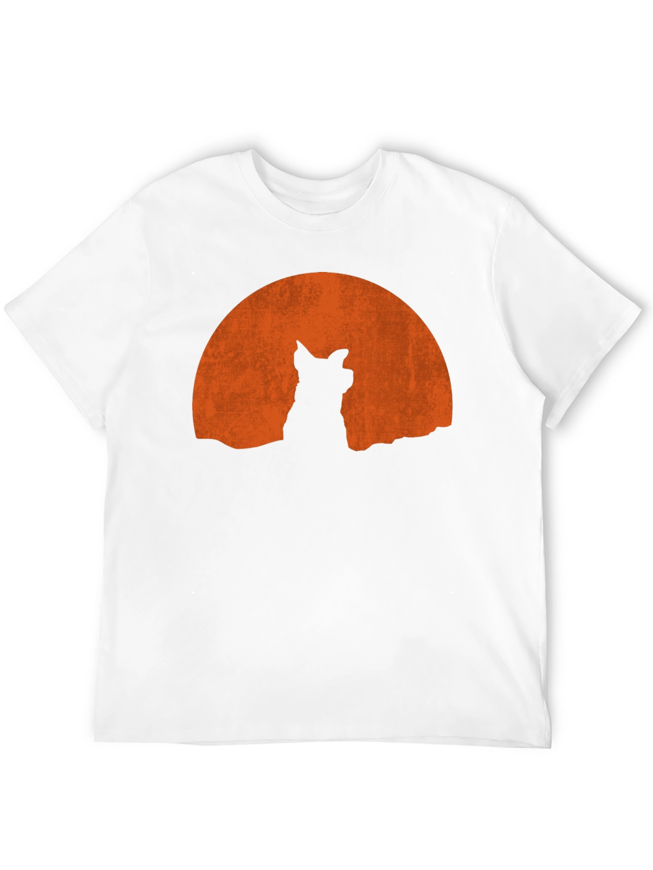 Wolf Silhouette Moon Graphic Tee - Black Casual Shirt