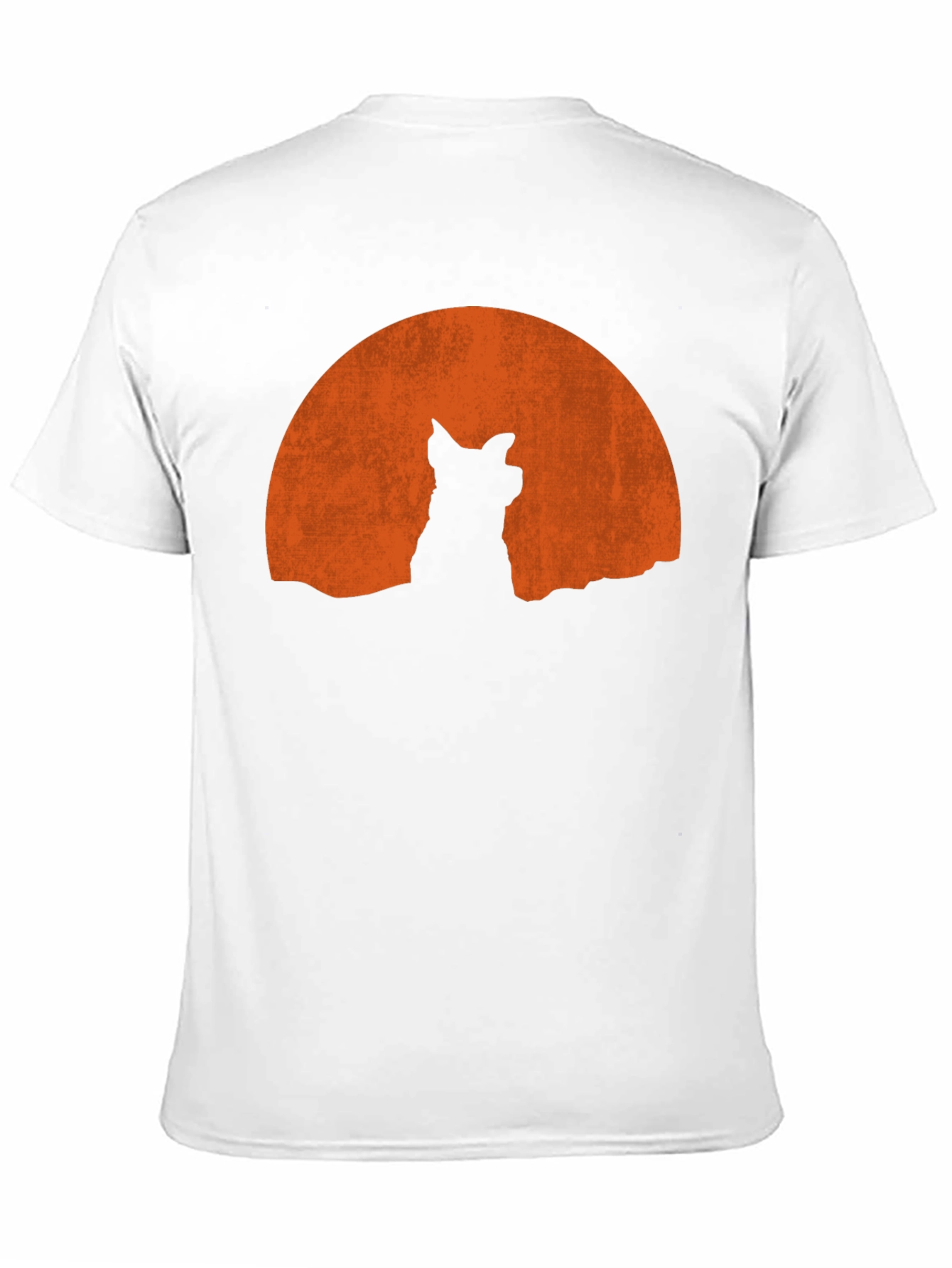 Wolf Silhouette Moon Graphic Tee - Black Casual Shirt