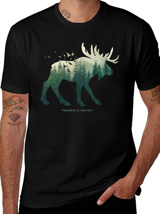 Nature Moose Graphic T-Shirt - Preserve & Protect
