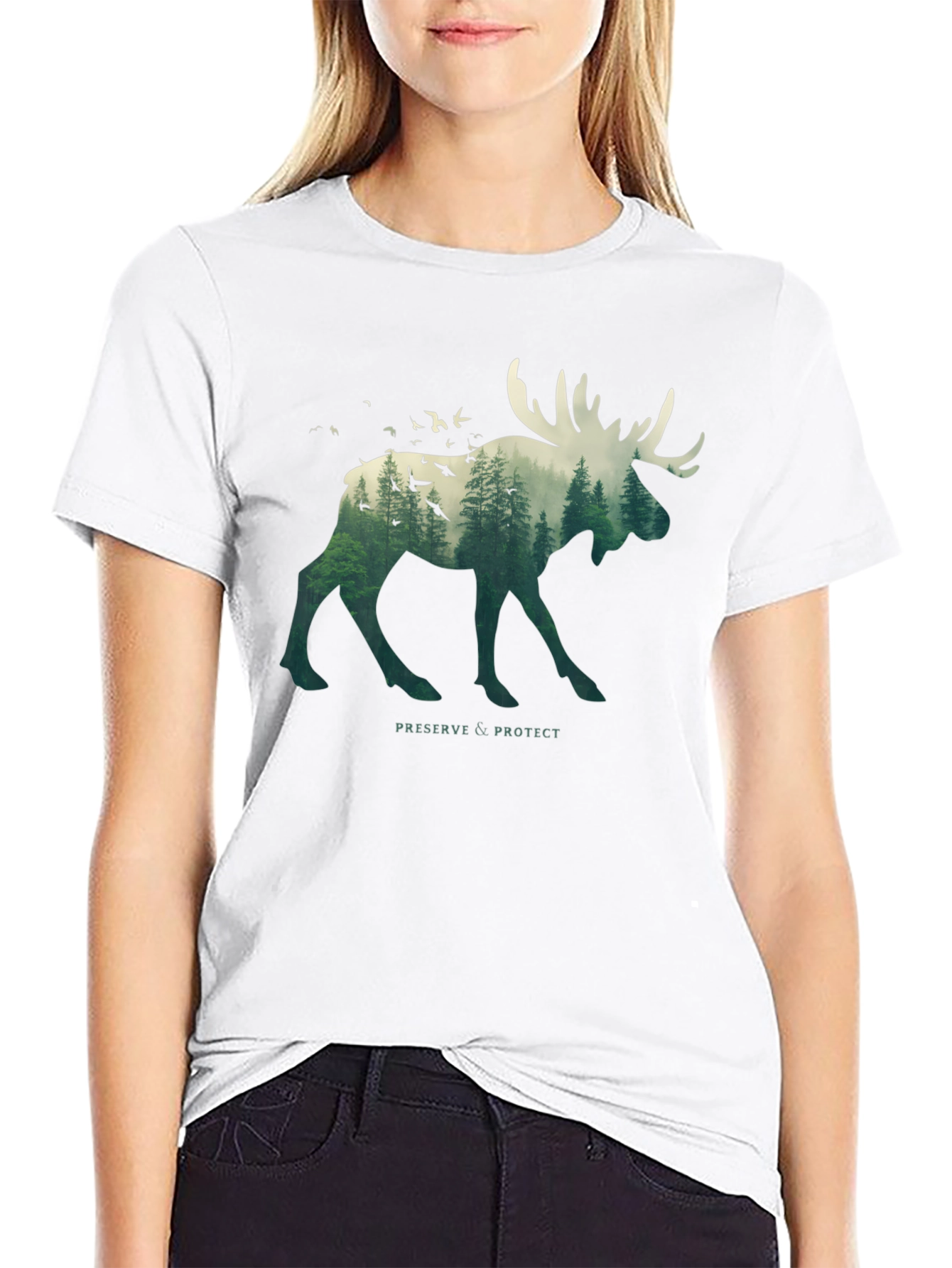 Nature Moose Graphic T-Shirt - Preserve & Protect