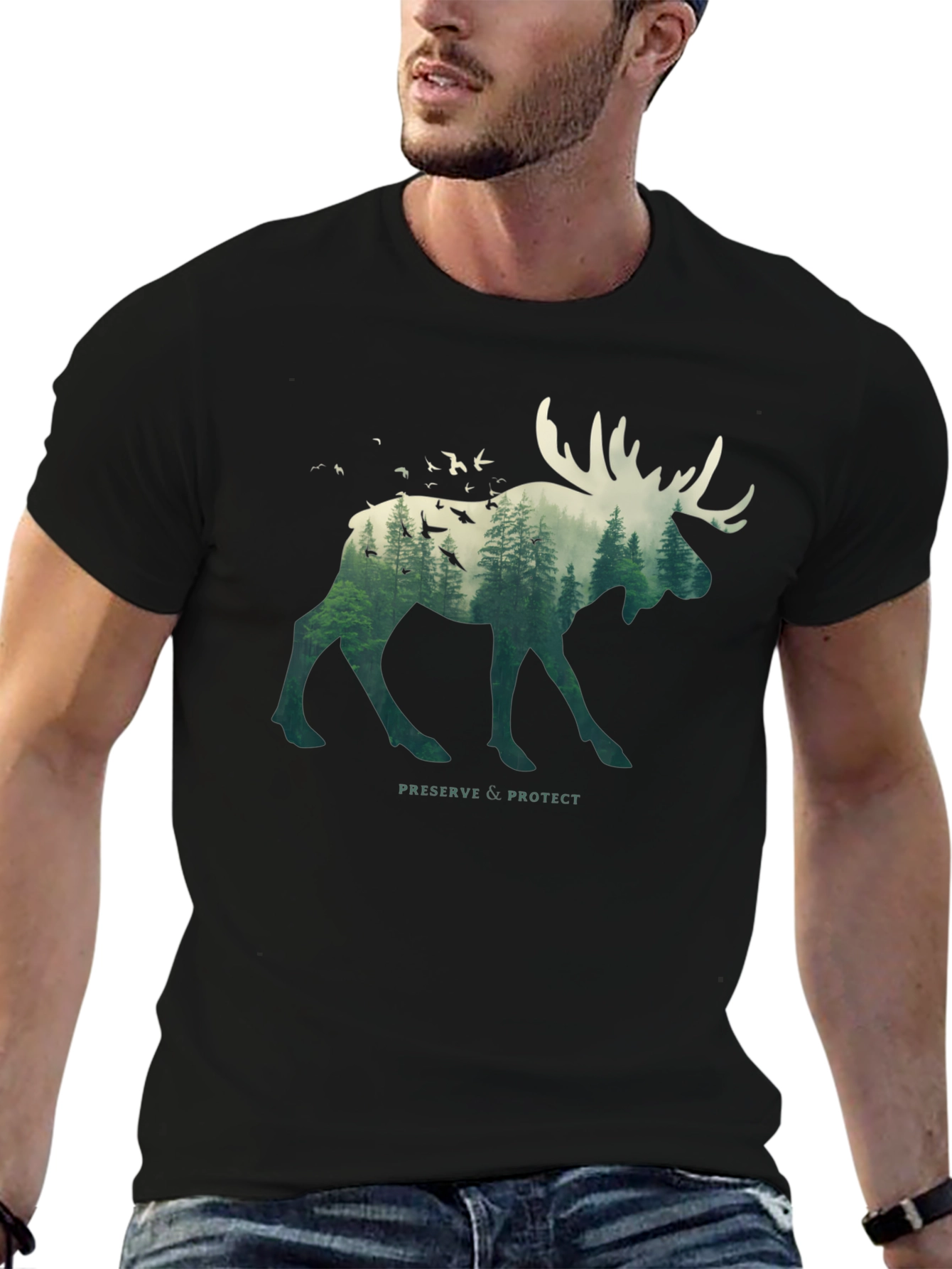 Nature Moose Graphic T-Shirt - Preserve & Protect
