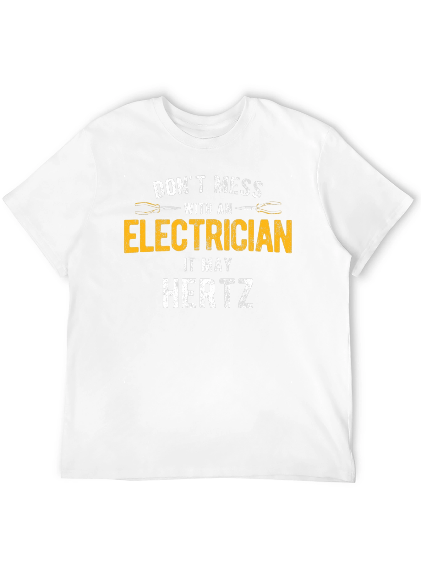 Dont Mess With Electrician Black T-Shirt
