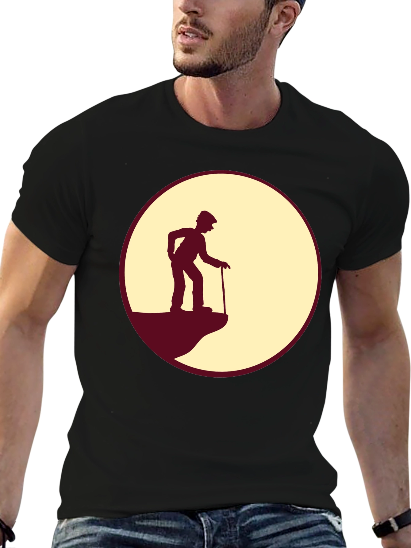 Silhouette Grandpa Tee - Cliff Edge Design