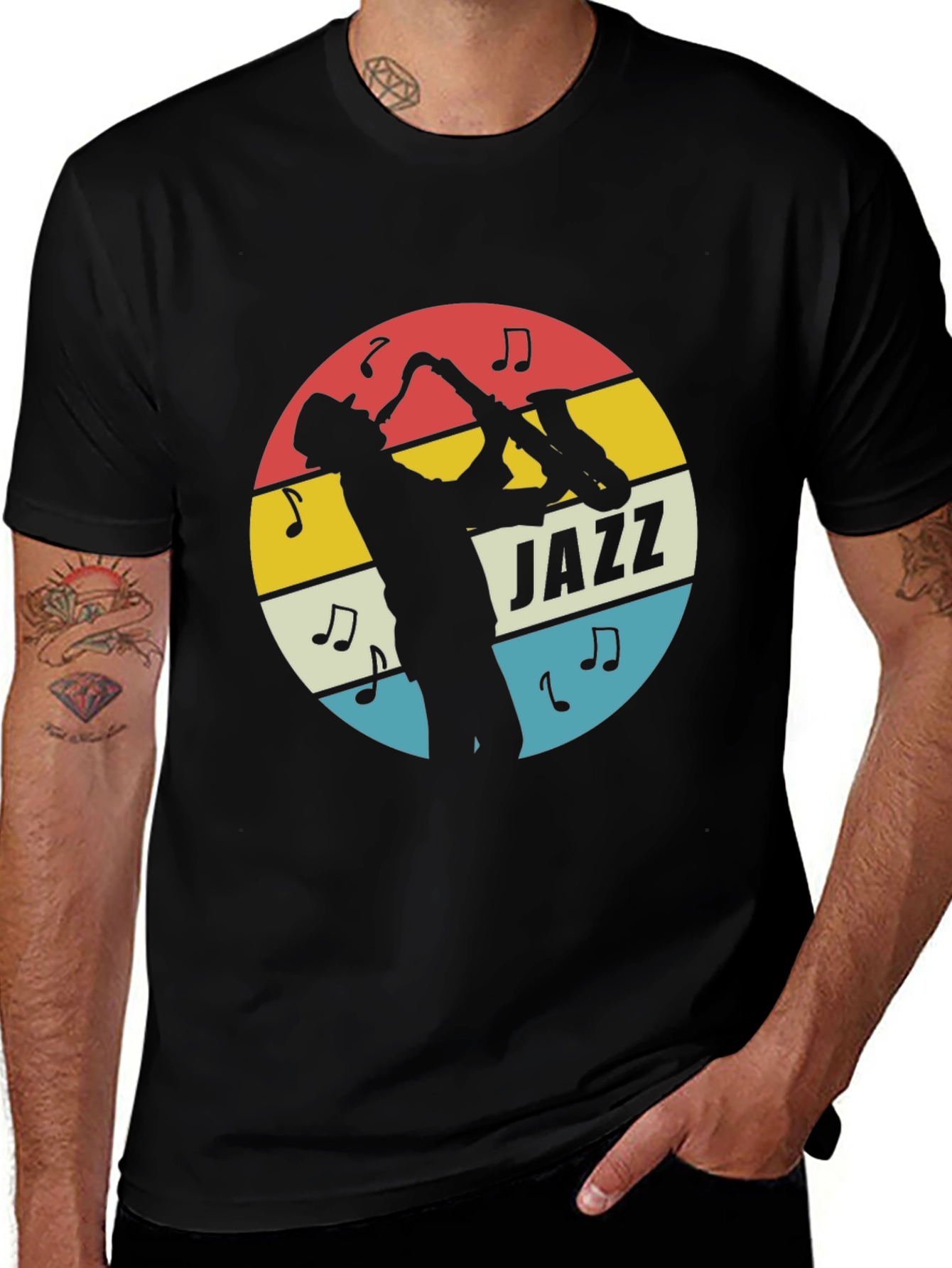 Jazz Saxophone Player Graphic Tee