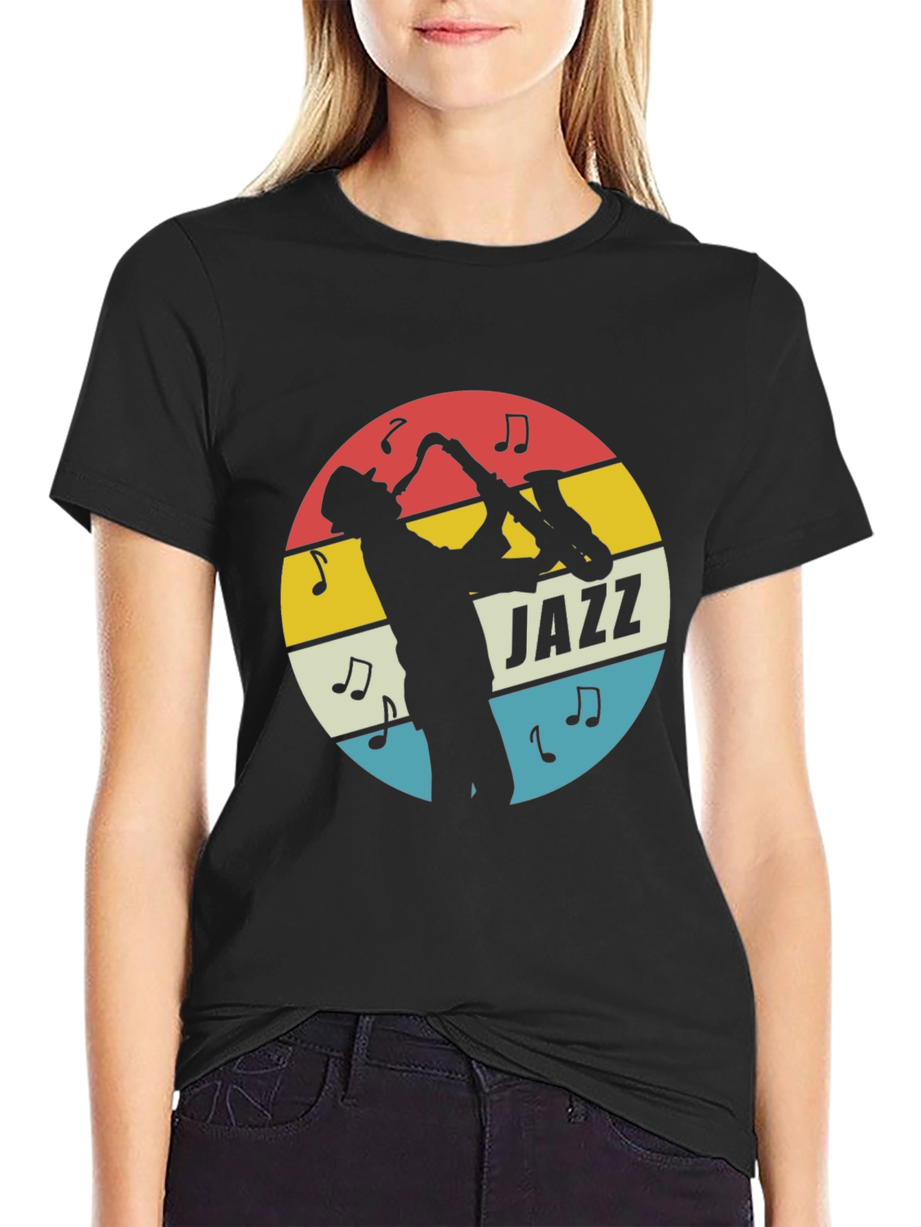 Jazz Saxophone Player Graphic Tee