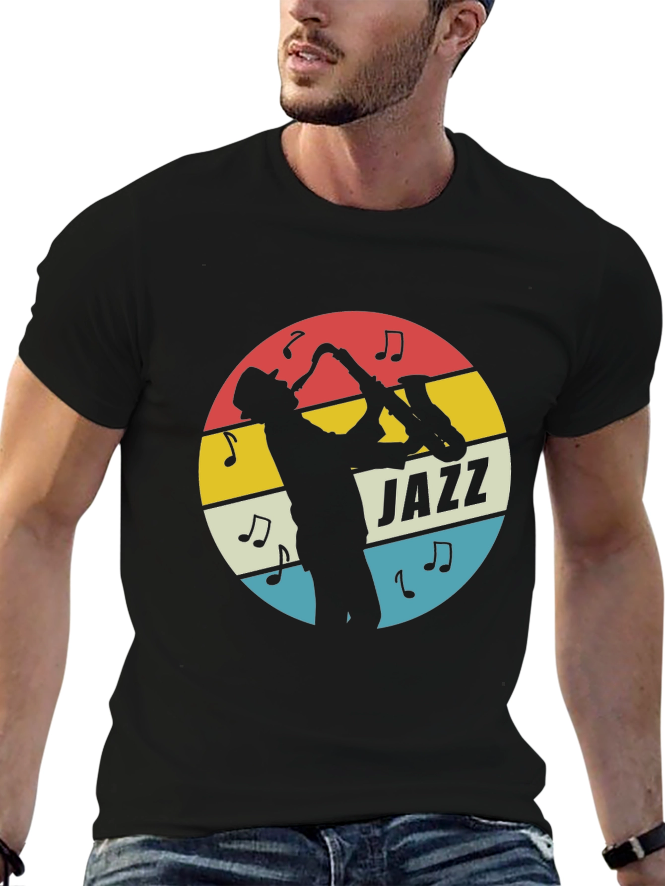 Jazz Saxophone Player Graphic Tee
