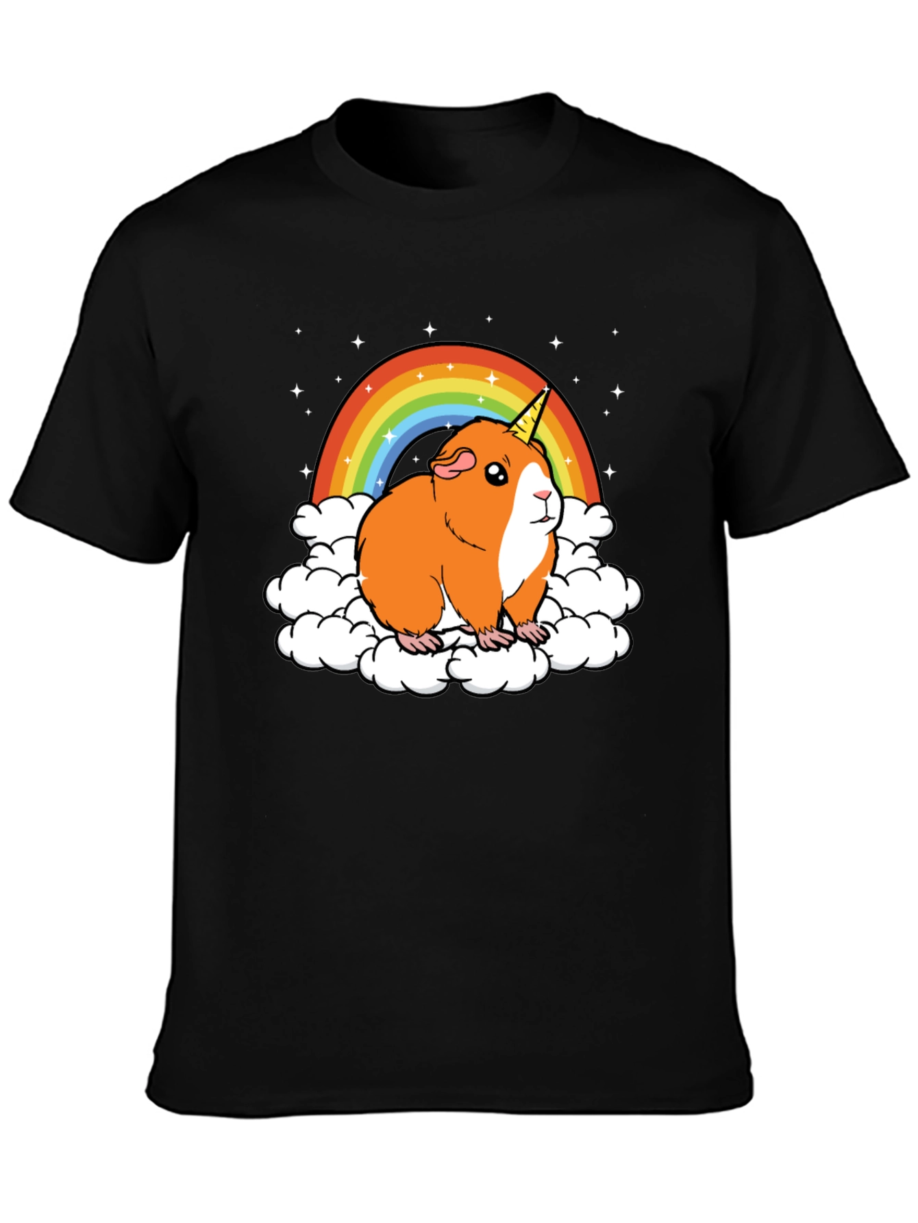 Guinea Pig Unicorn Rainbow Graphic Tee