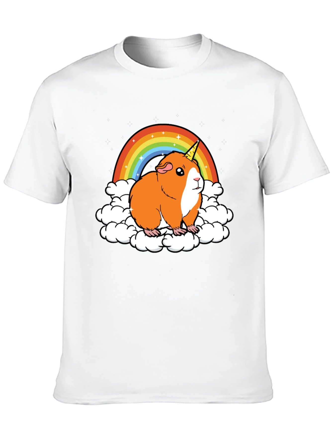 Guinea Pig Unicorn Rainbow Graphic Tee