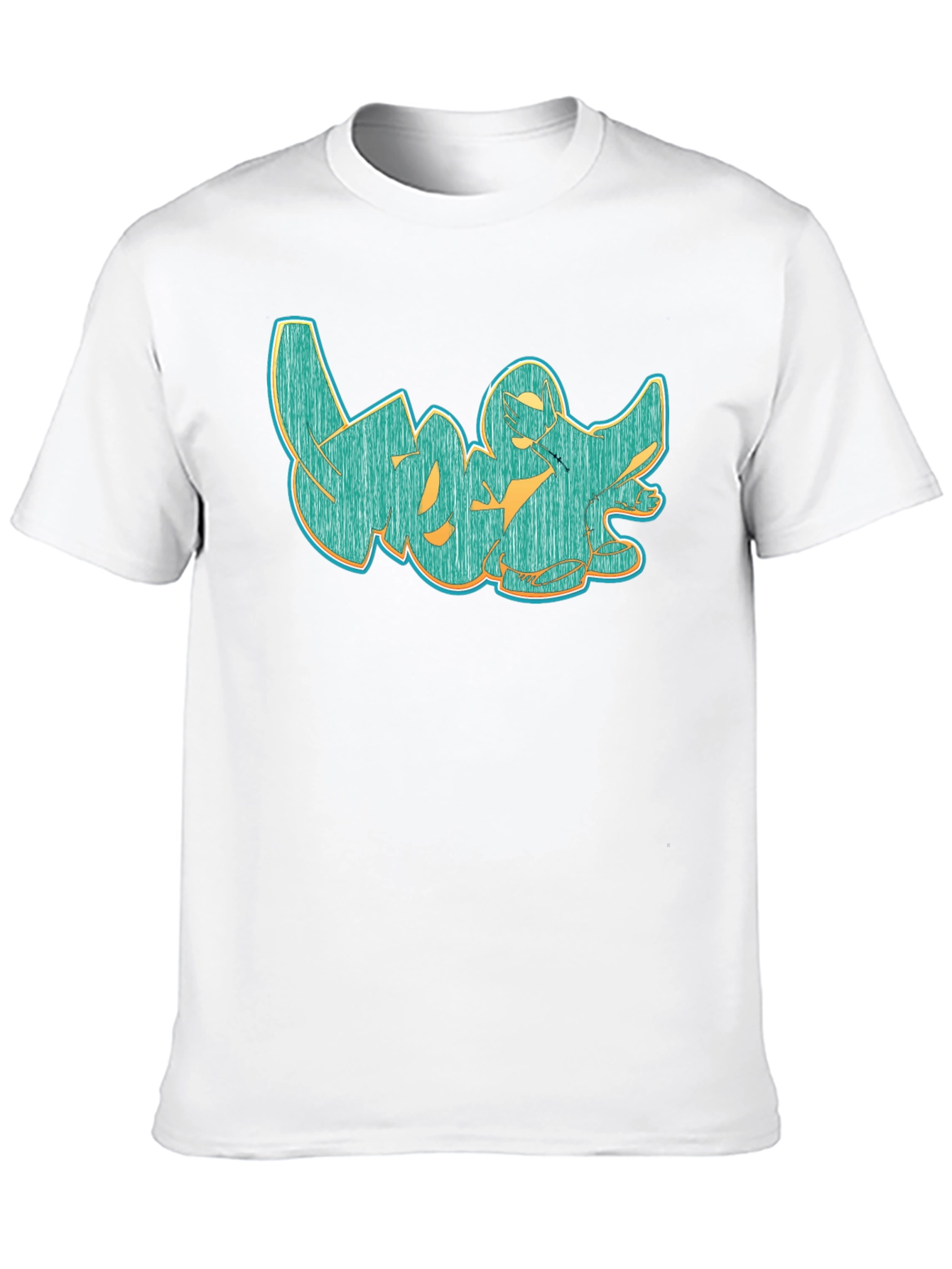 Graffiti Style Graphic Tee - Cool Casual Black T-Shirt