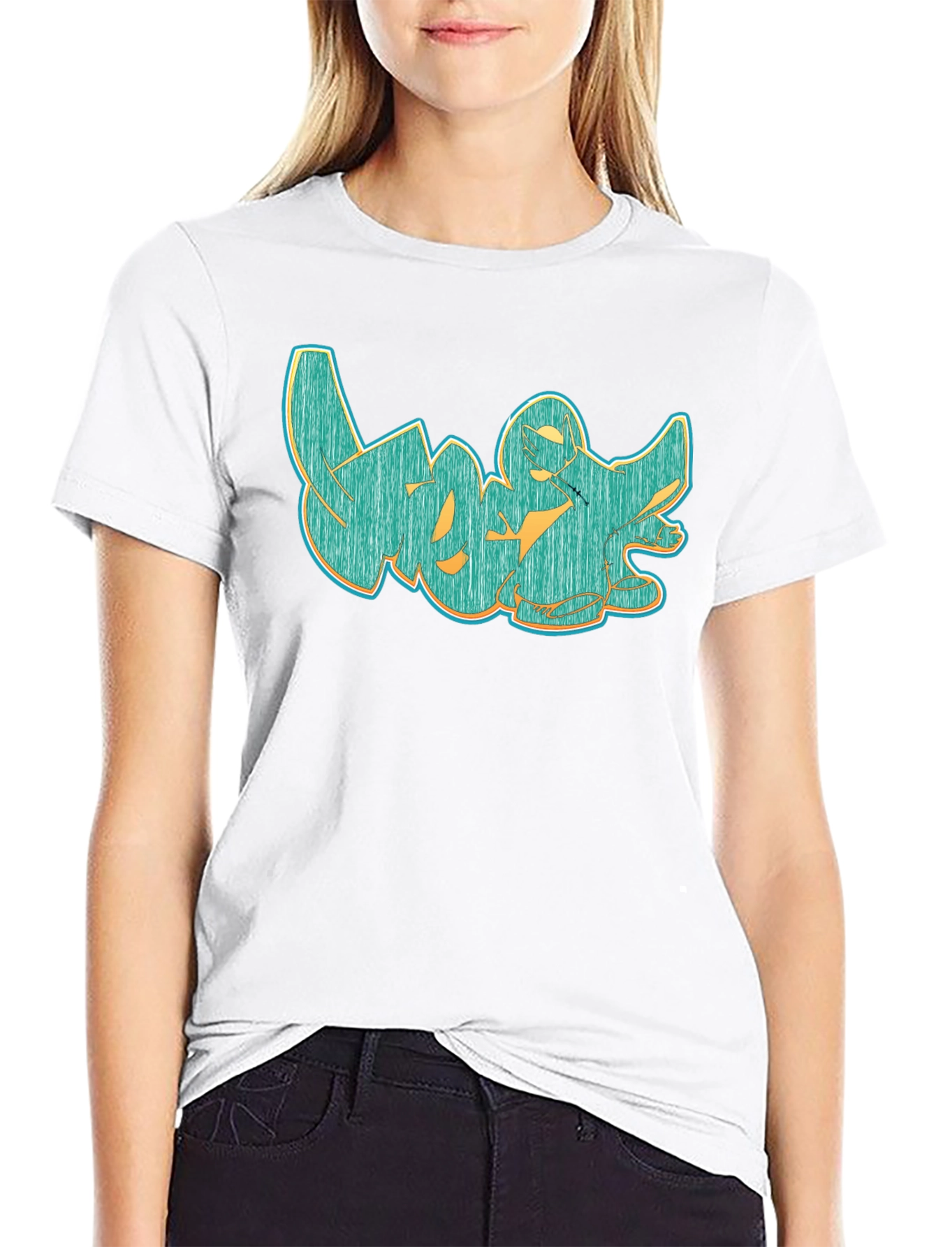 Graffiti Style Graphic Tee - Cool Casual Black T-Shirt