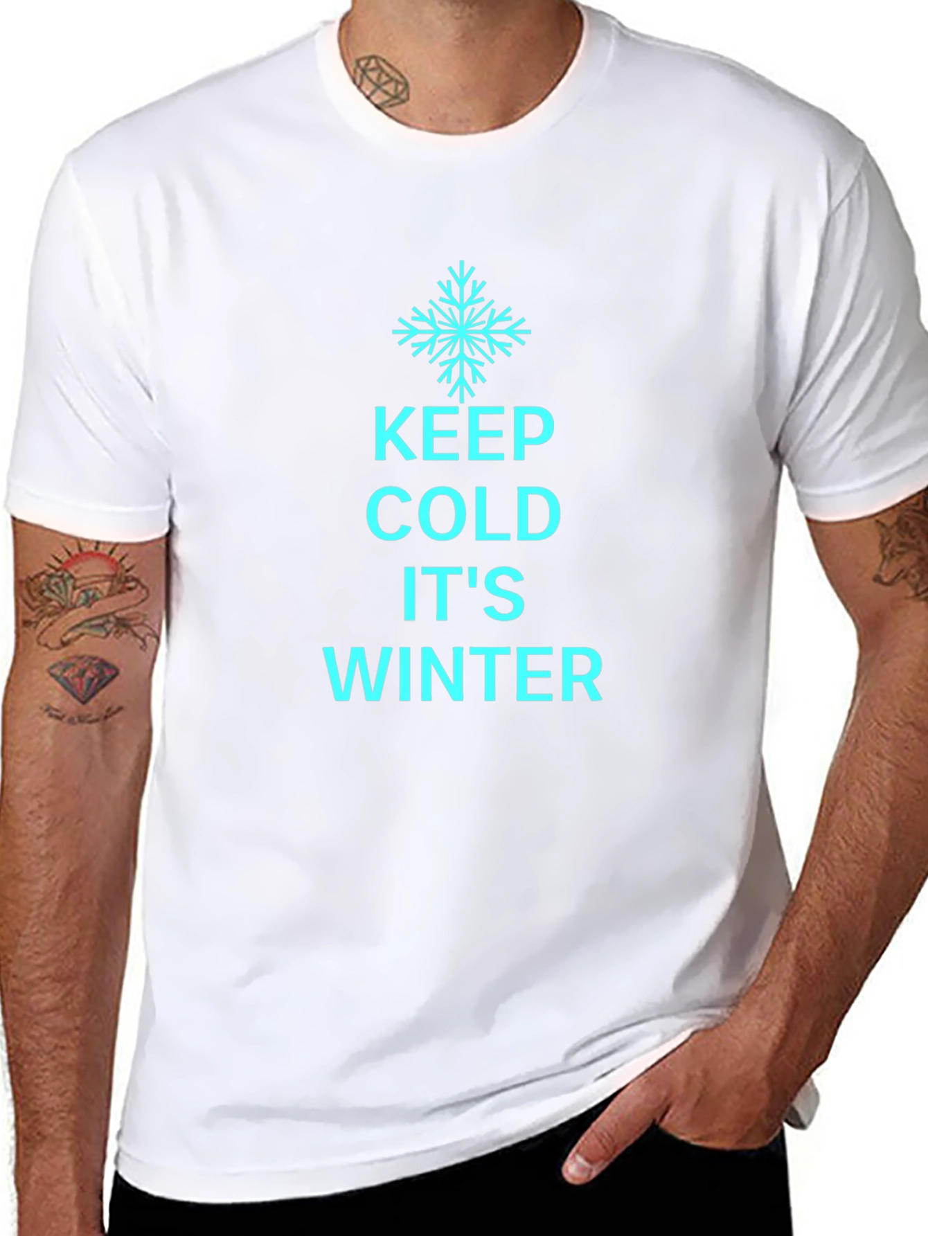 Keep Cold Its Winter Black T-Shirt