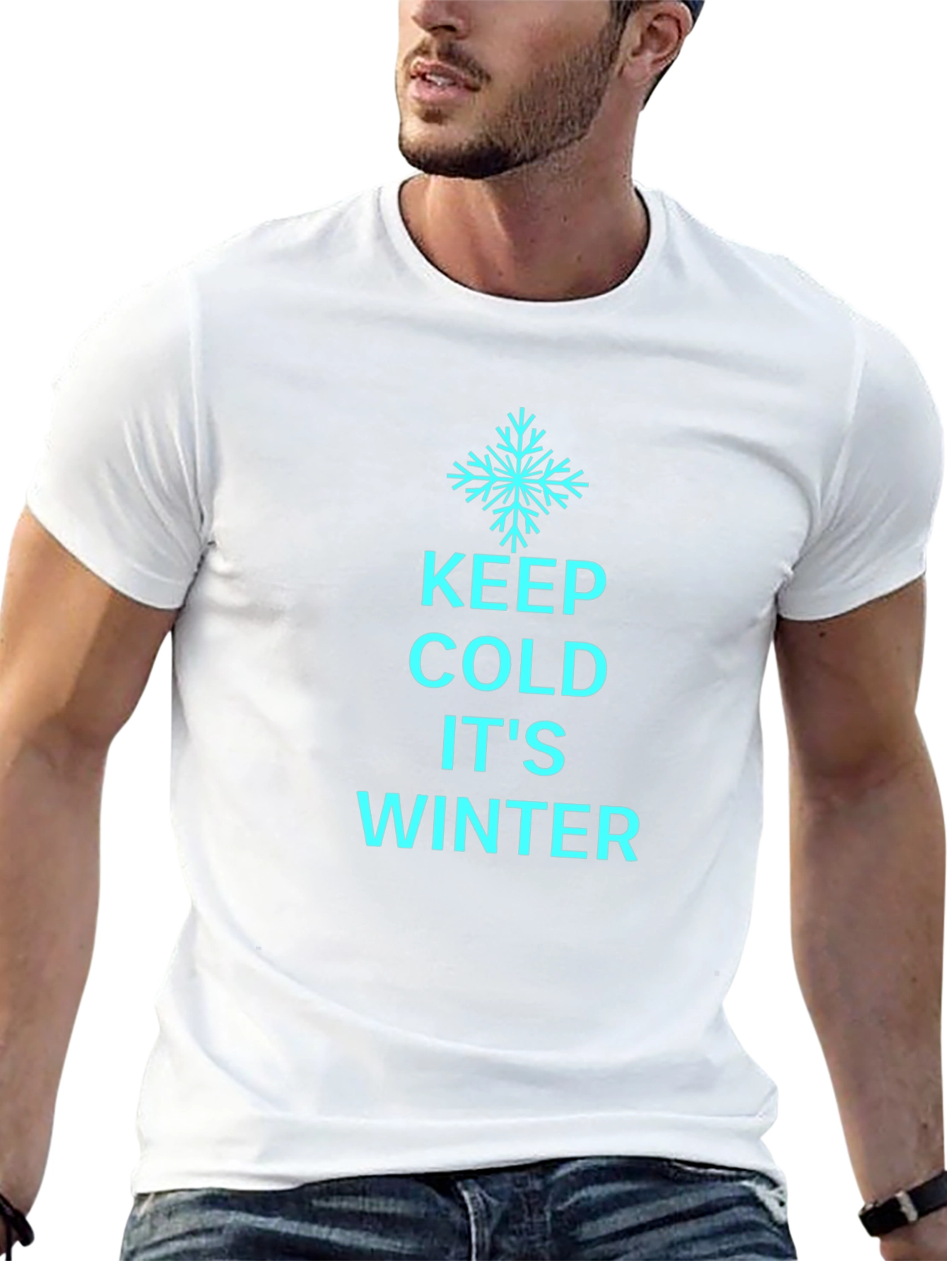 Keep Cold Its Winter Black T-Shirt
