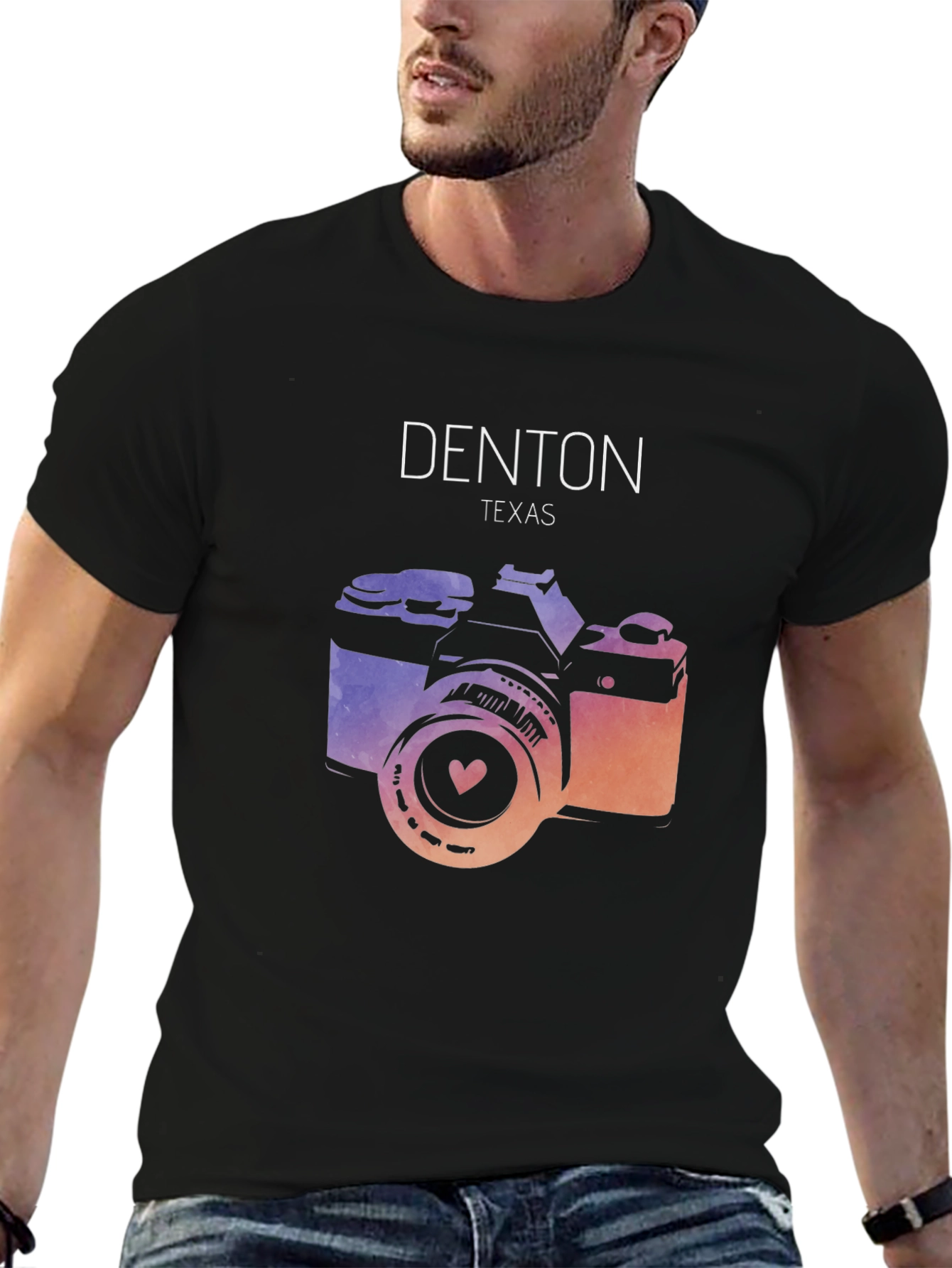 Denton Texas Camera Graphic T-Shirt