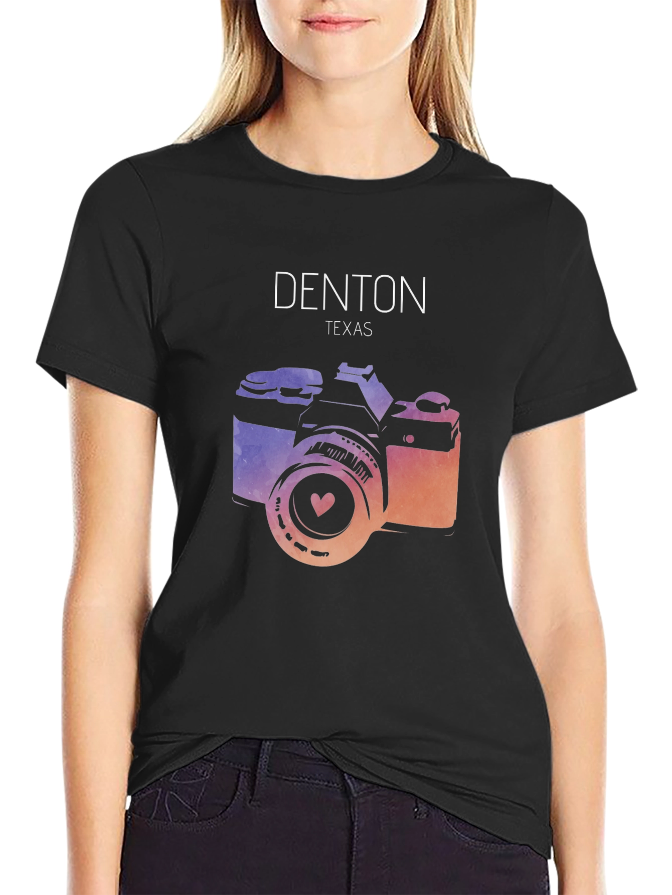 Denton Texas Camera Graphic T-Shirt