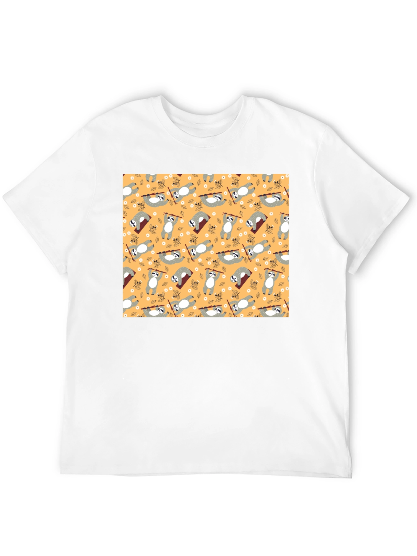 Fun Sloth Pattern T-Shirt