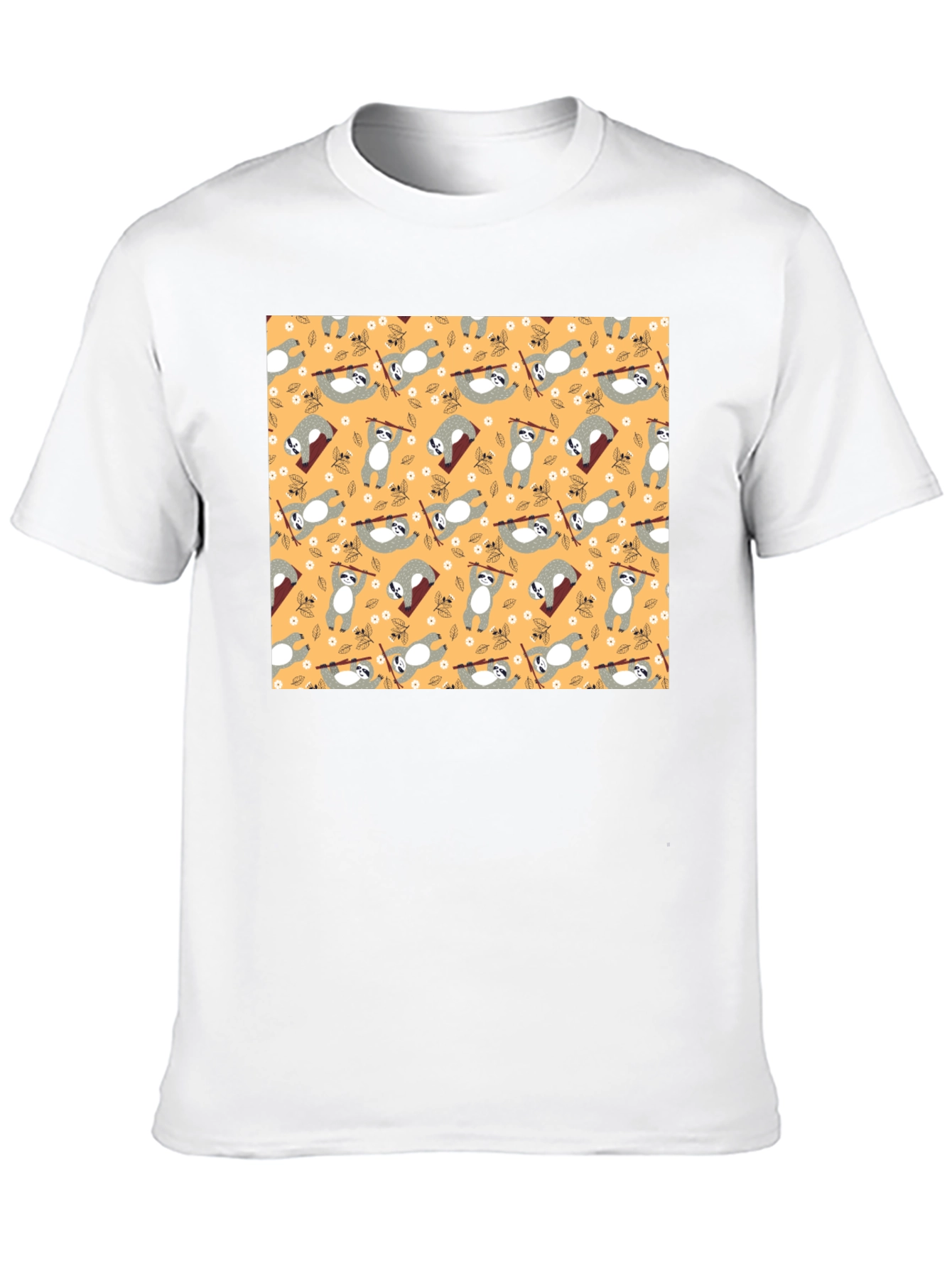 Fun Sloth Pattern T-Shirt