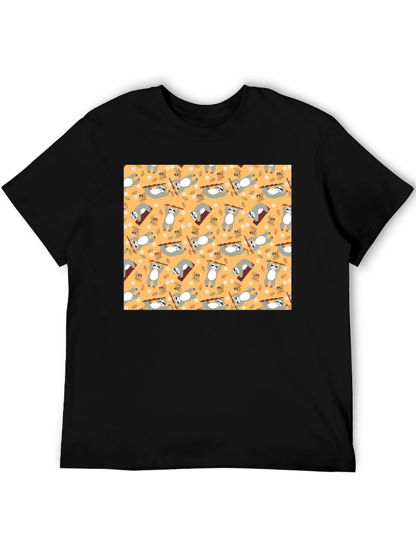 Fun Sloth Pattern T-Shirt