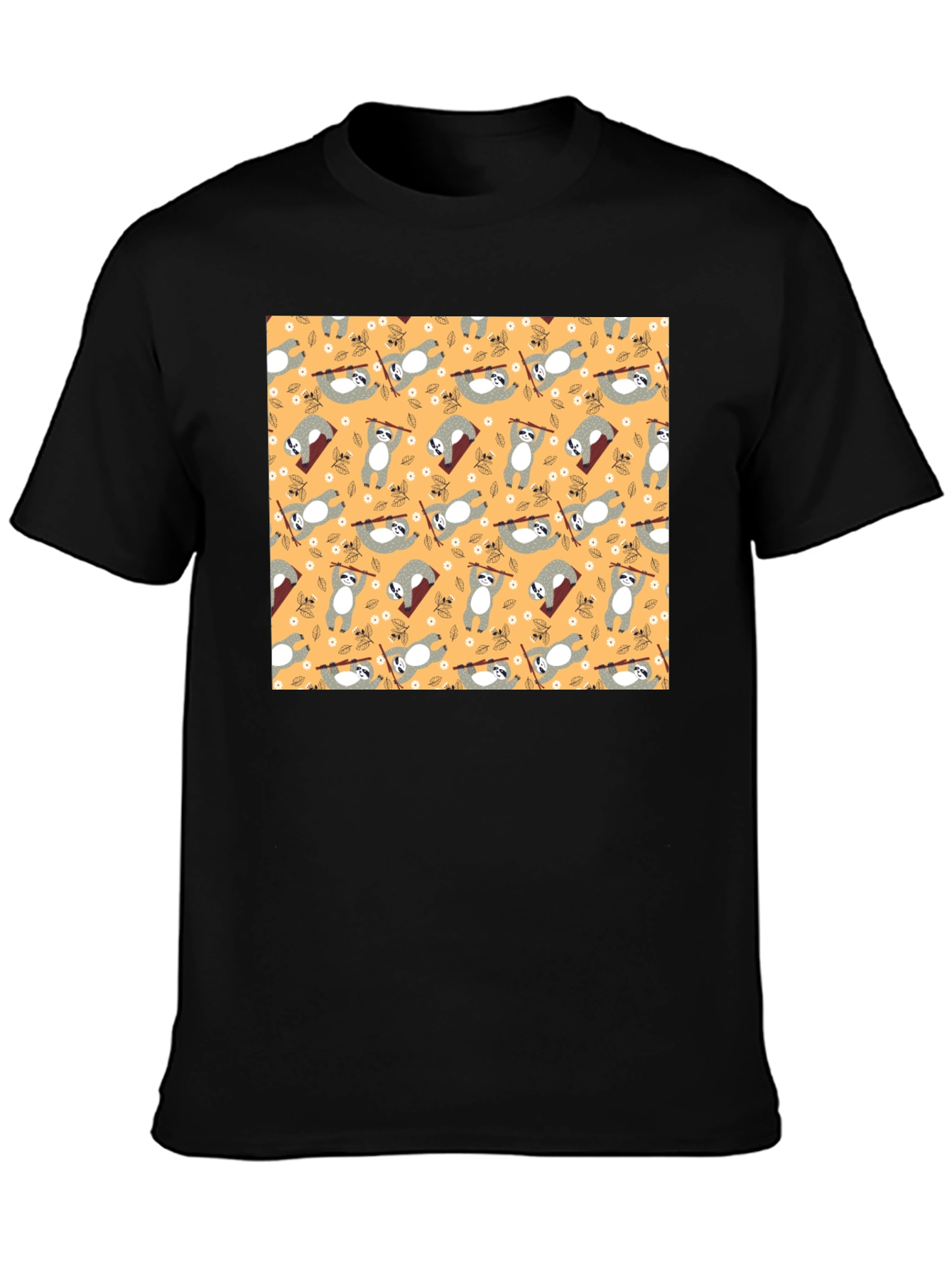Fun Sloth Pattern T-Shirt