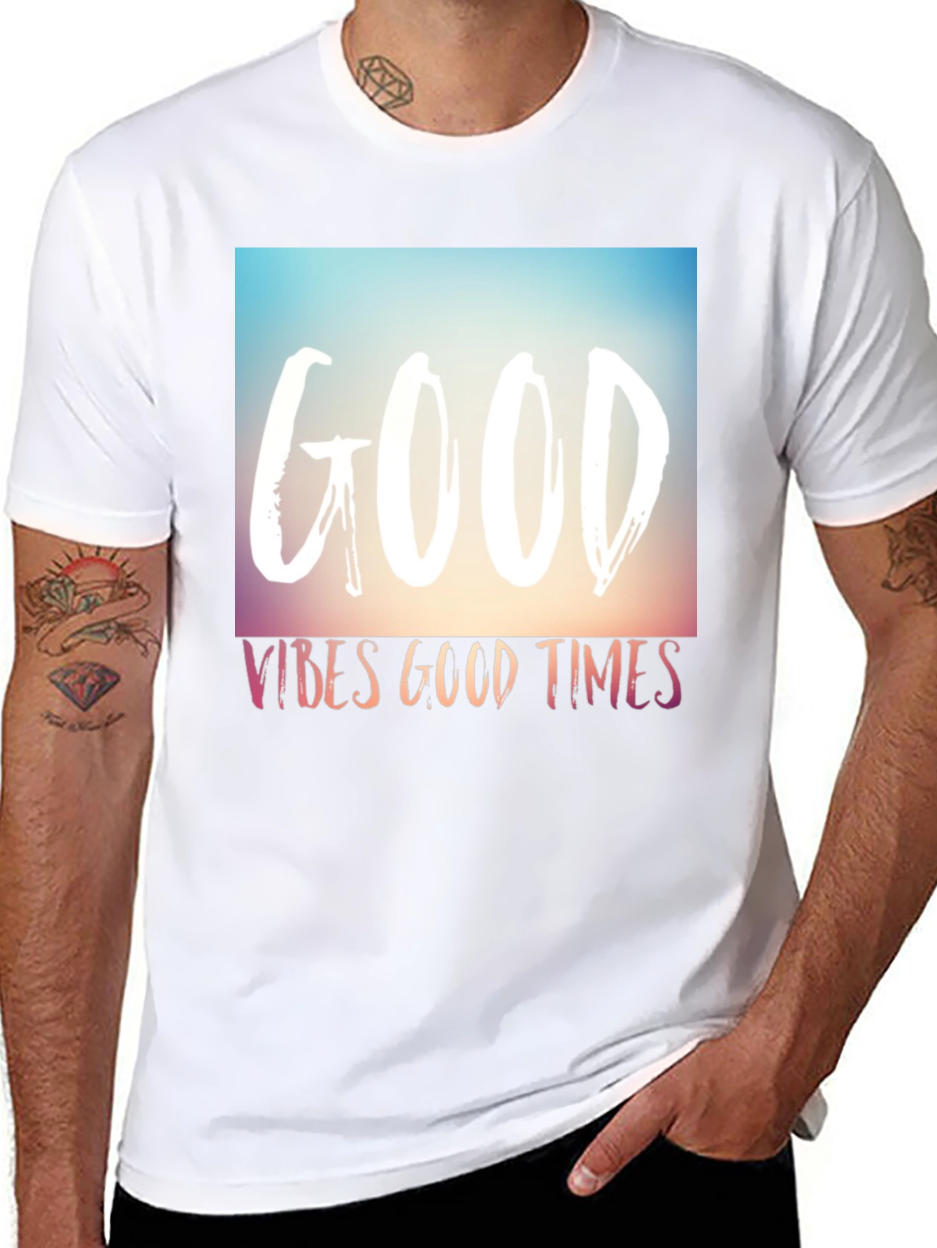 Good Vibes Good Times Graphic Tee - Black