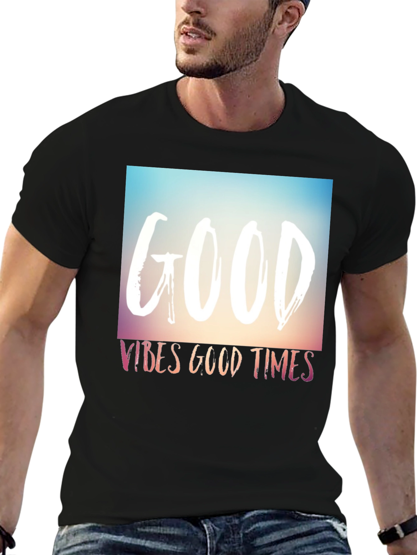 Good Vibes Good Times Graphic Tee - Black