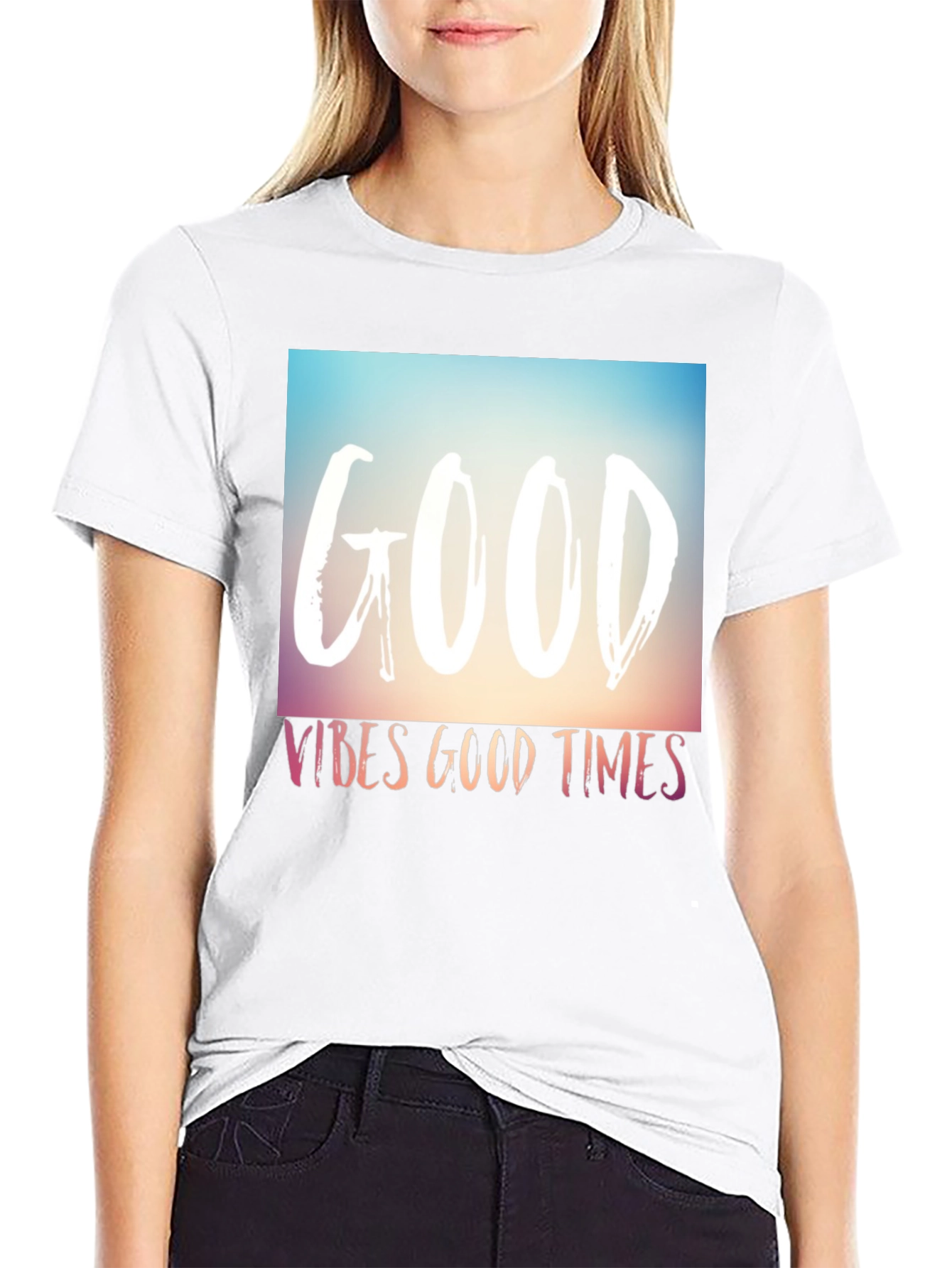 Good Vibes Good Times Graphic Tee - Black