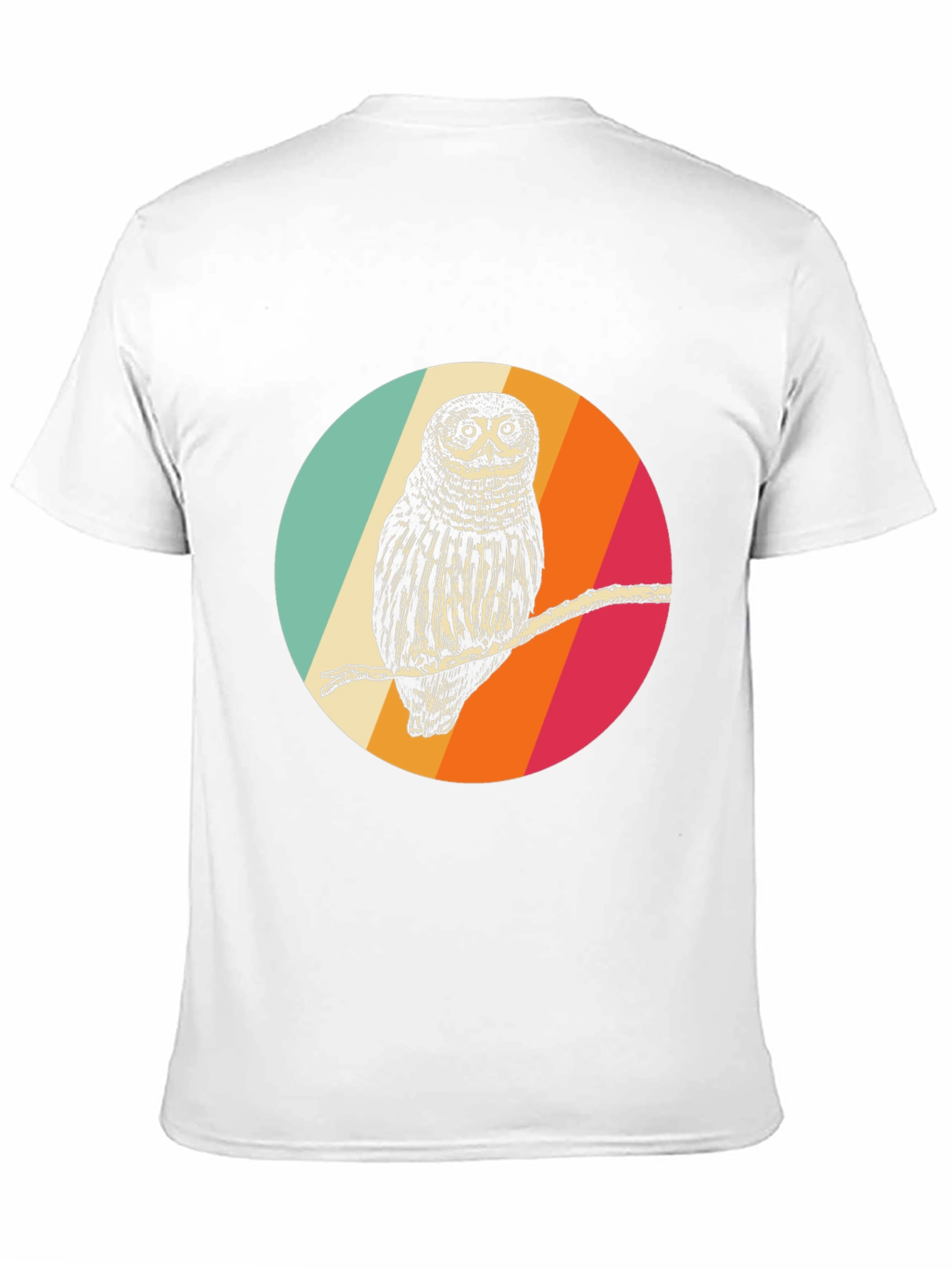 Retro Owl Graphic Tee - Mens Black T-Shirt