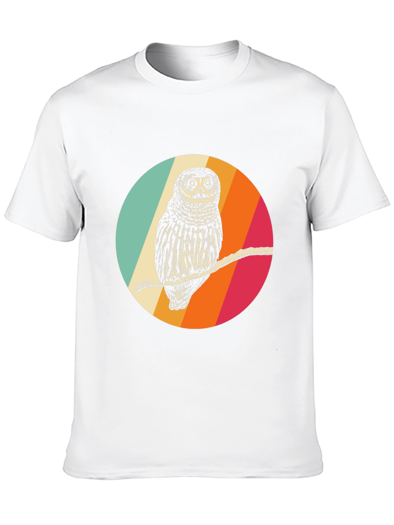 Retro Owl Graphic Tee - Mens Black T-Shirt