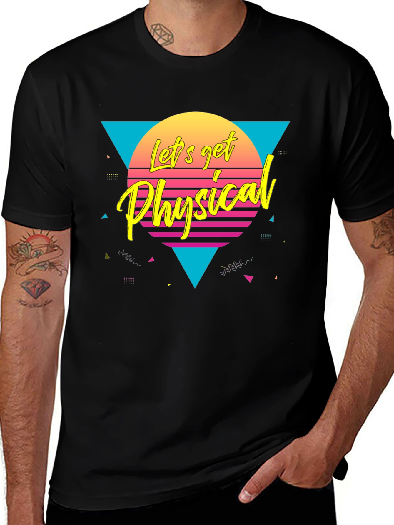 Retro Lets Get Physical Graphic Tee