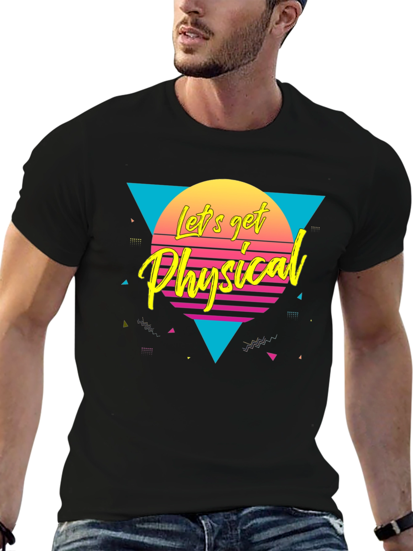 Retro Lets Get Physical Graphic Tee
