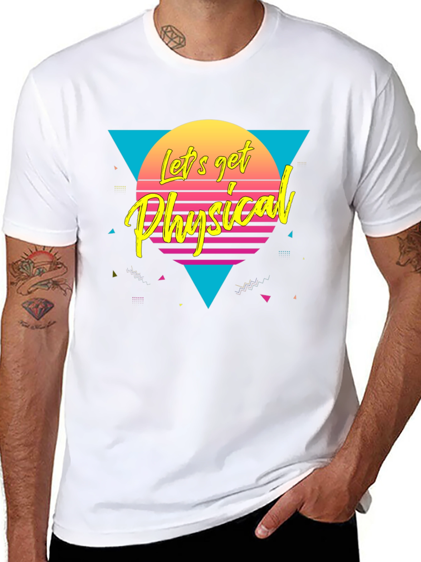Retro Lets Get Physical Graphic Tee