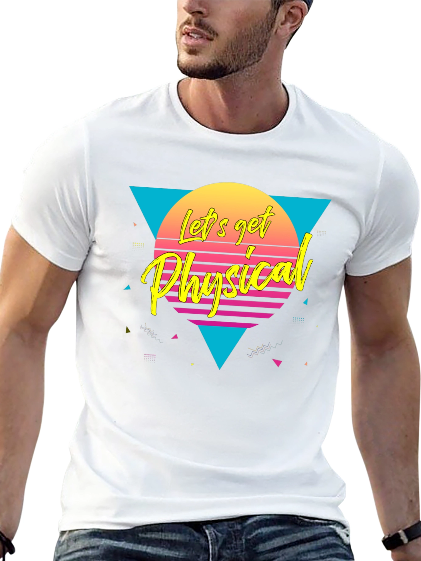 Retro Lets Get Physical Graphic Tee