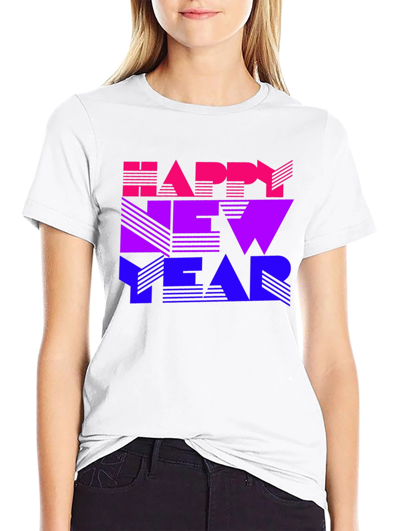 Happy New Year Gradient Graphic T-Shirt