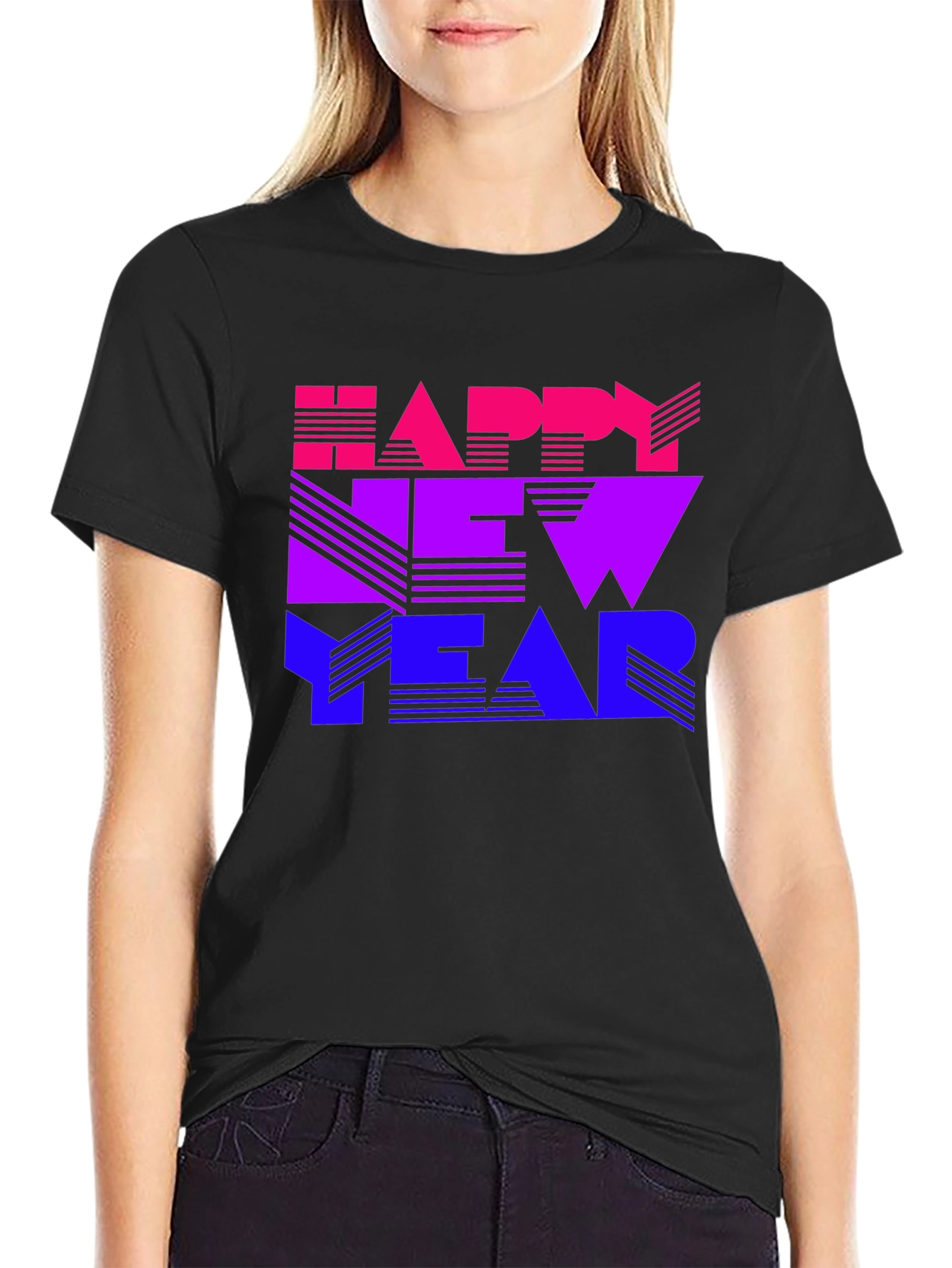 Happy New Year Gradient Graphic T-Shirt