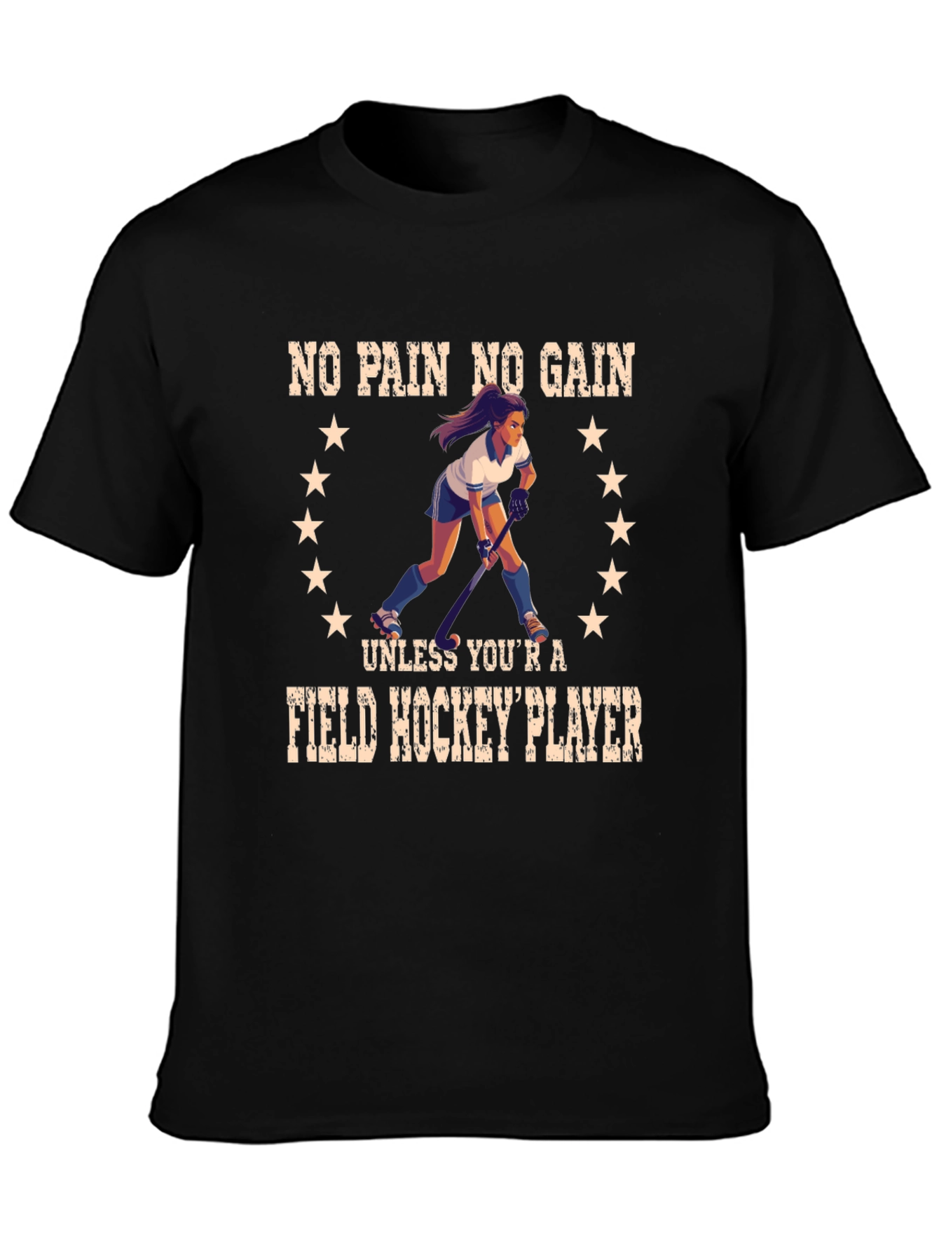Field Hockey Player Graphic T-Shirt