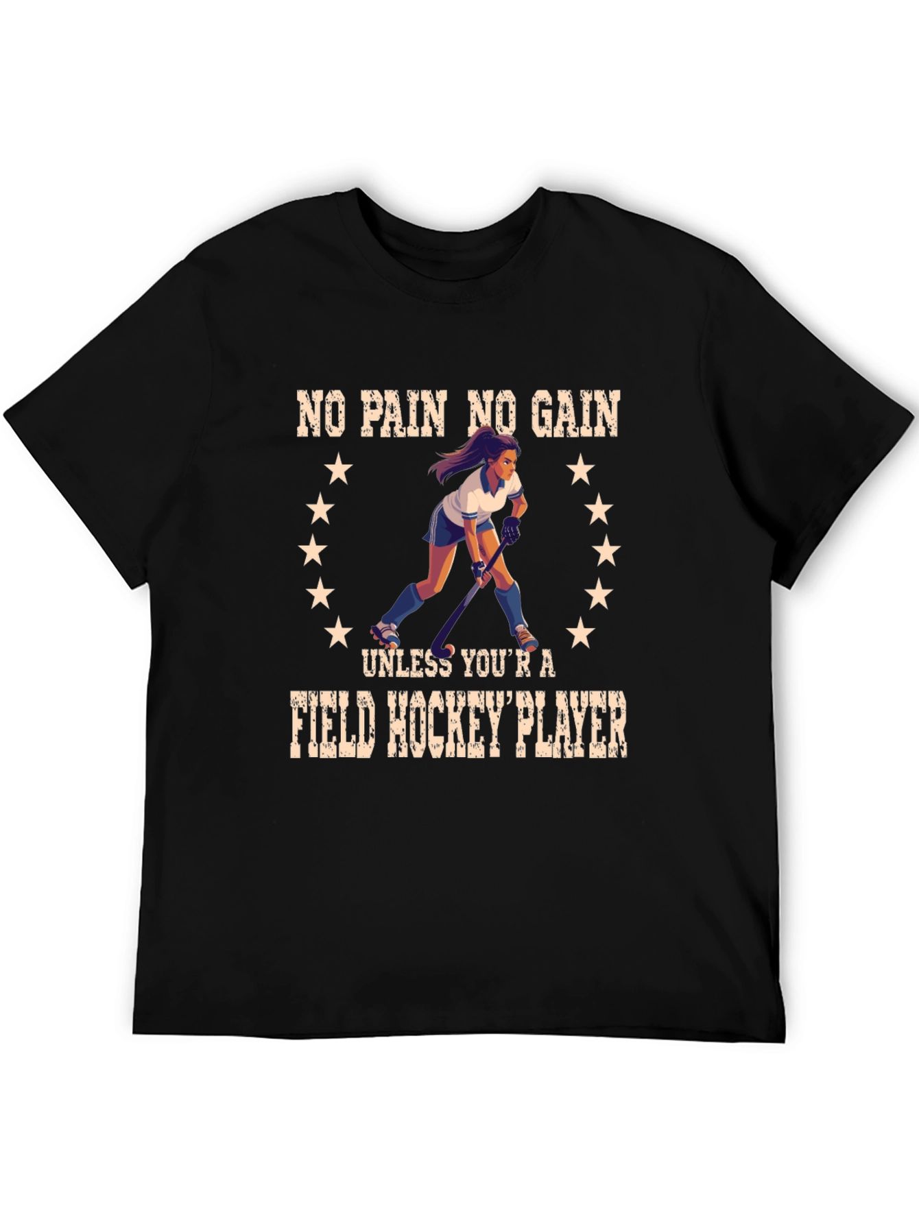 Field Hockey Player Graphic T-Shirt
