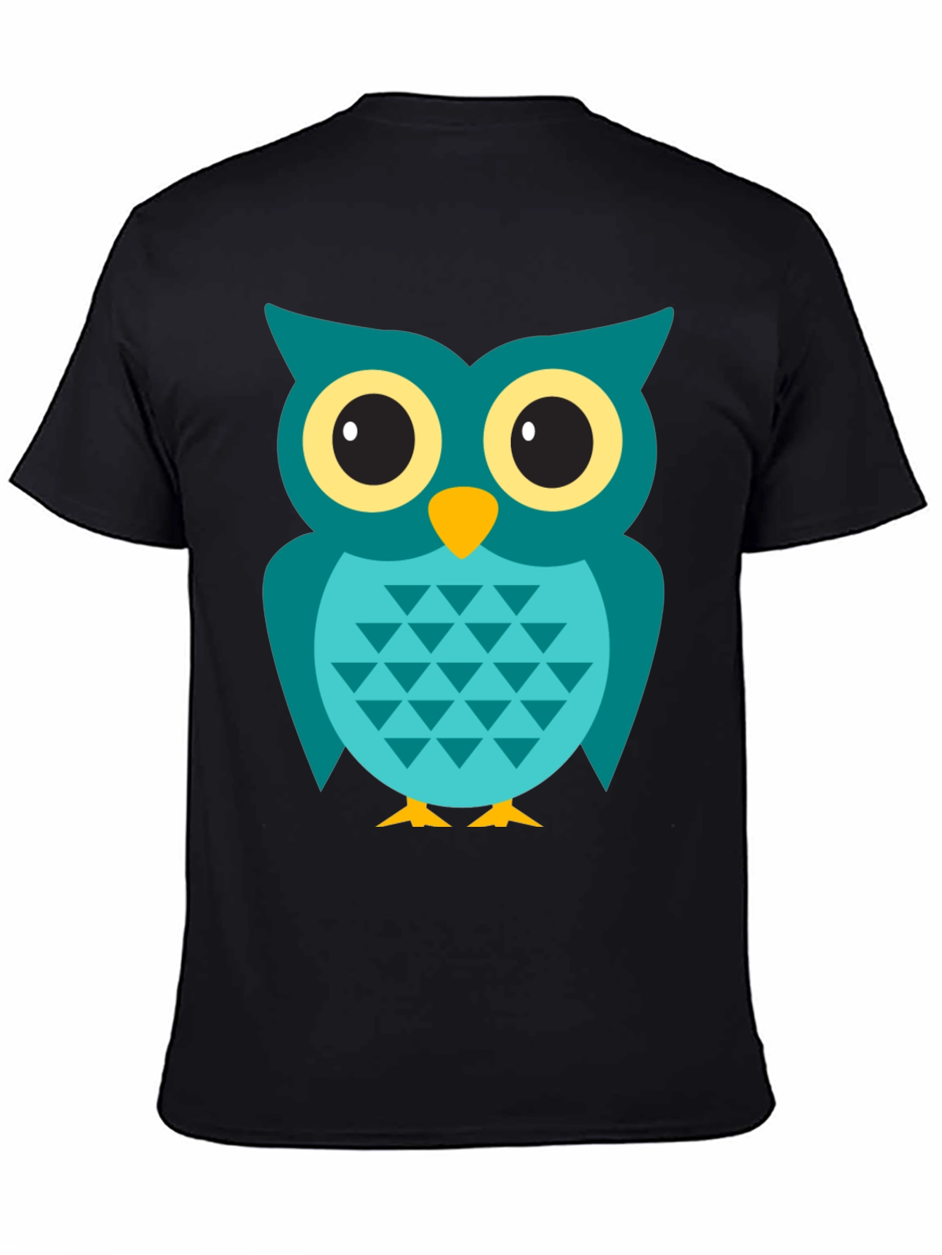 Owl Graphic Tee - Mens Black Cotton T-Shirt
